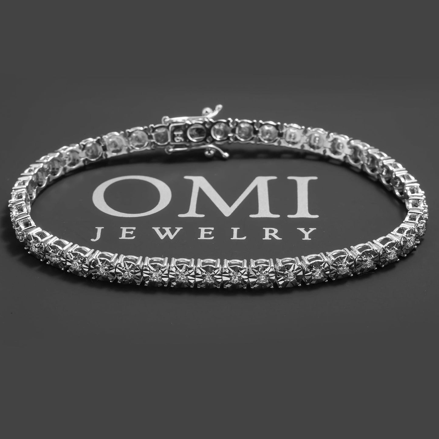 14K GOLD TENNIS BRACELET 1.05 CT DIAMONDS