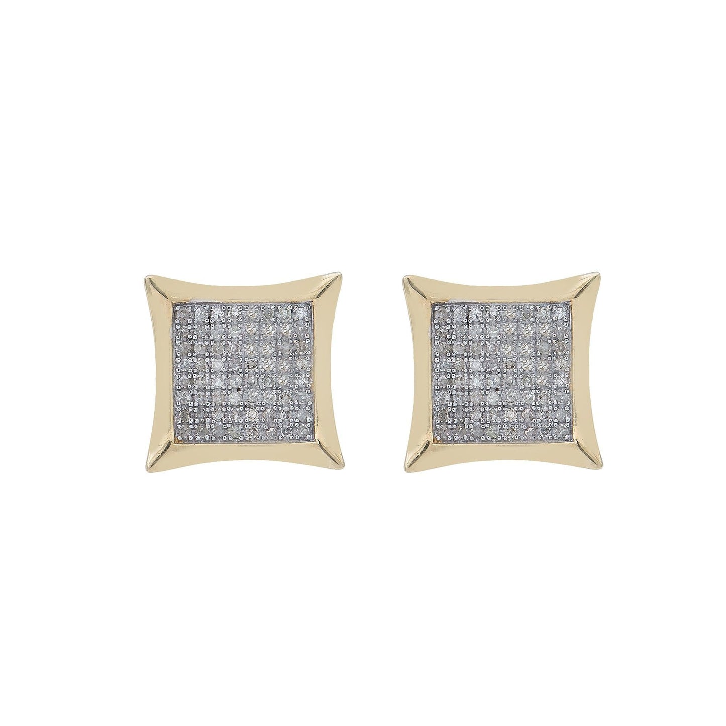 10K Yellow Gold Diamond Earrings 0.50 CT