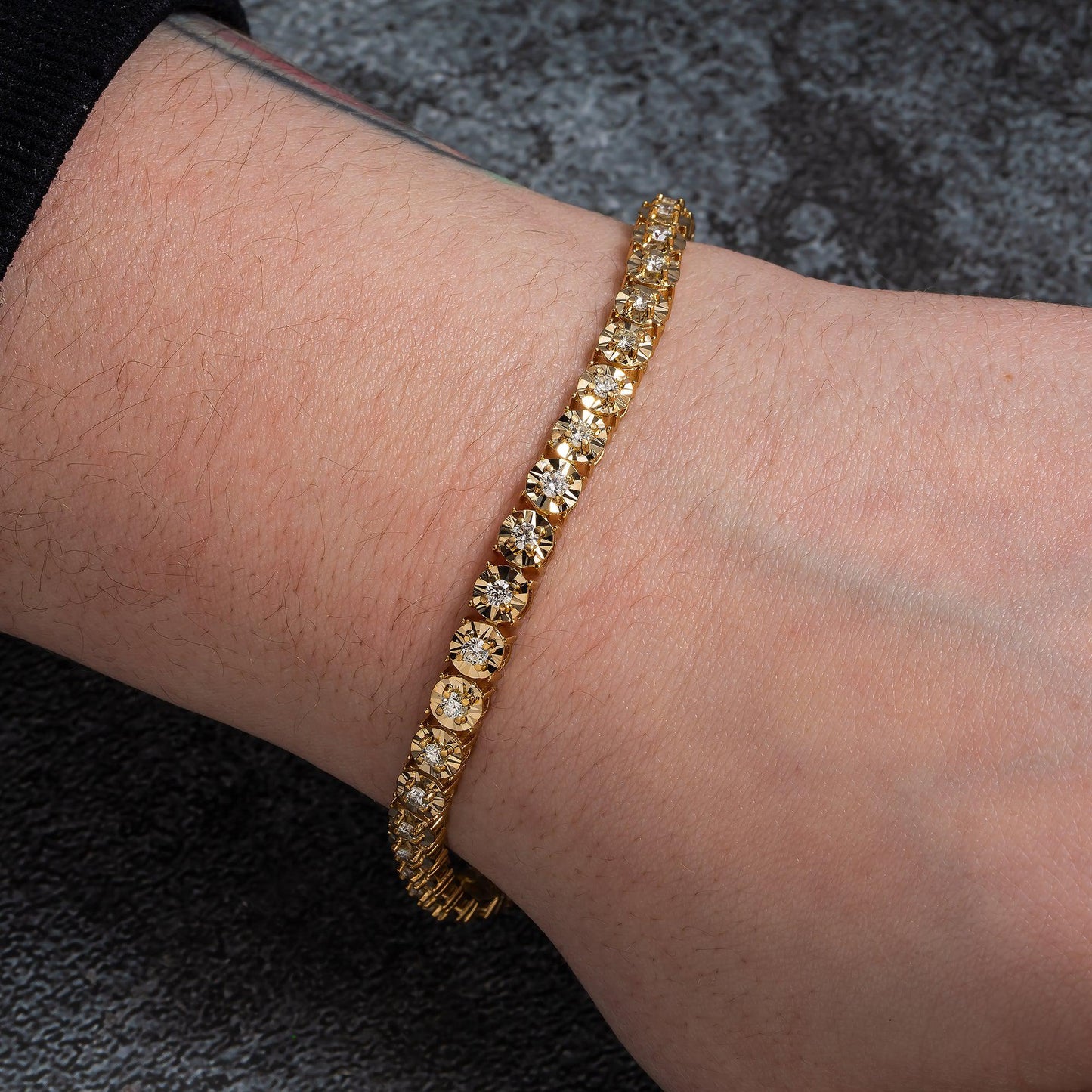 14K GOLD TENNIS BRACELET 2.03 CT DIAMONDS