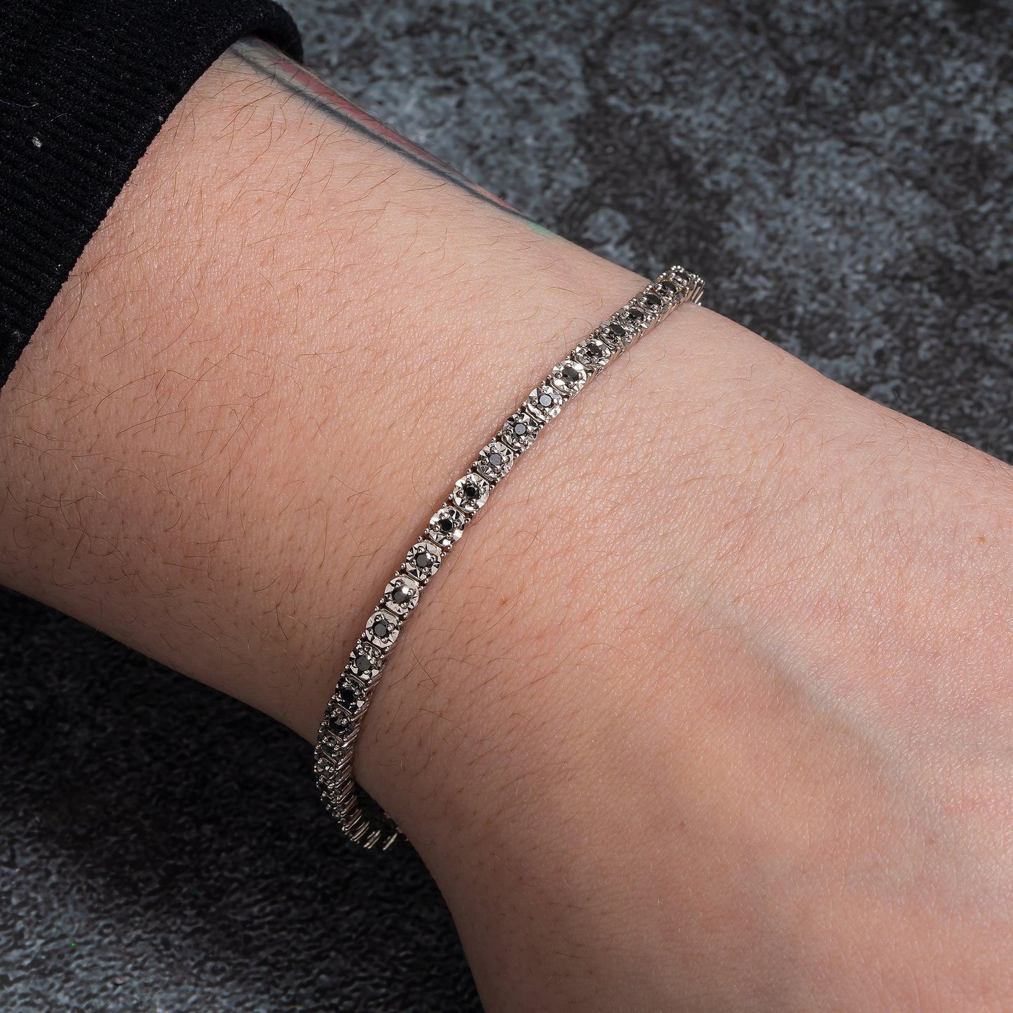 14K GOLD TENNIS BRACELET 1.28 CT DIAMONDS