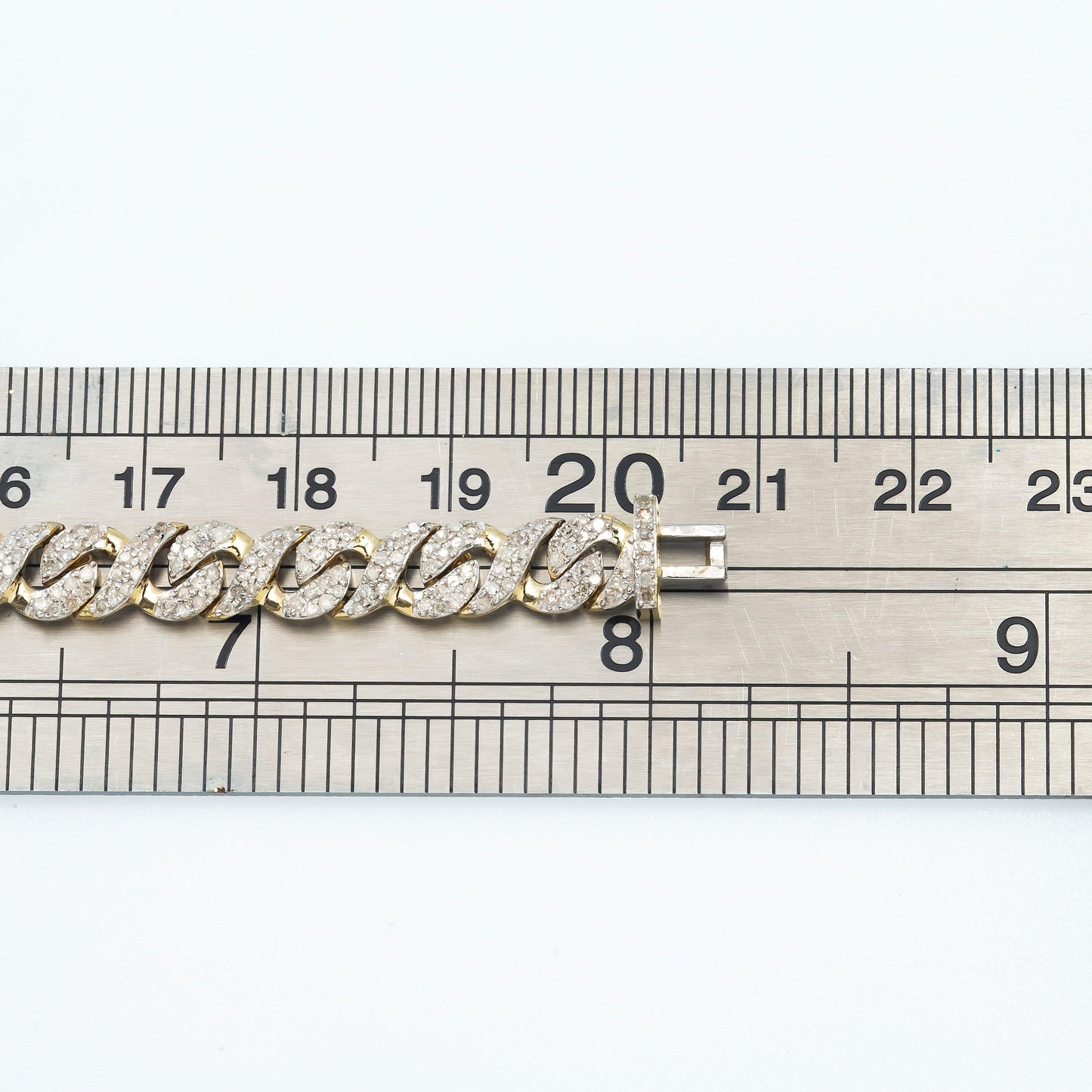 10K GOLD MIAMI CUBAN LINK BRACELET 2.80 CT DIAMONDS