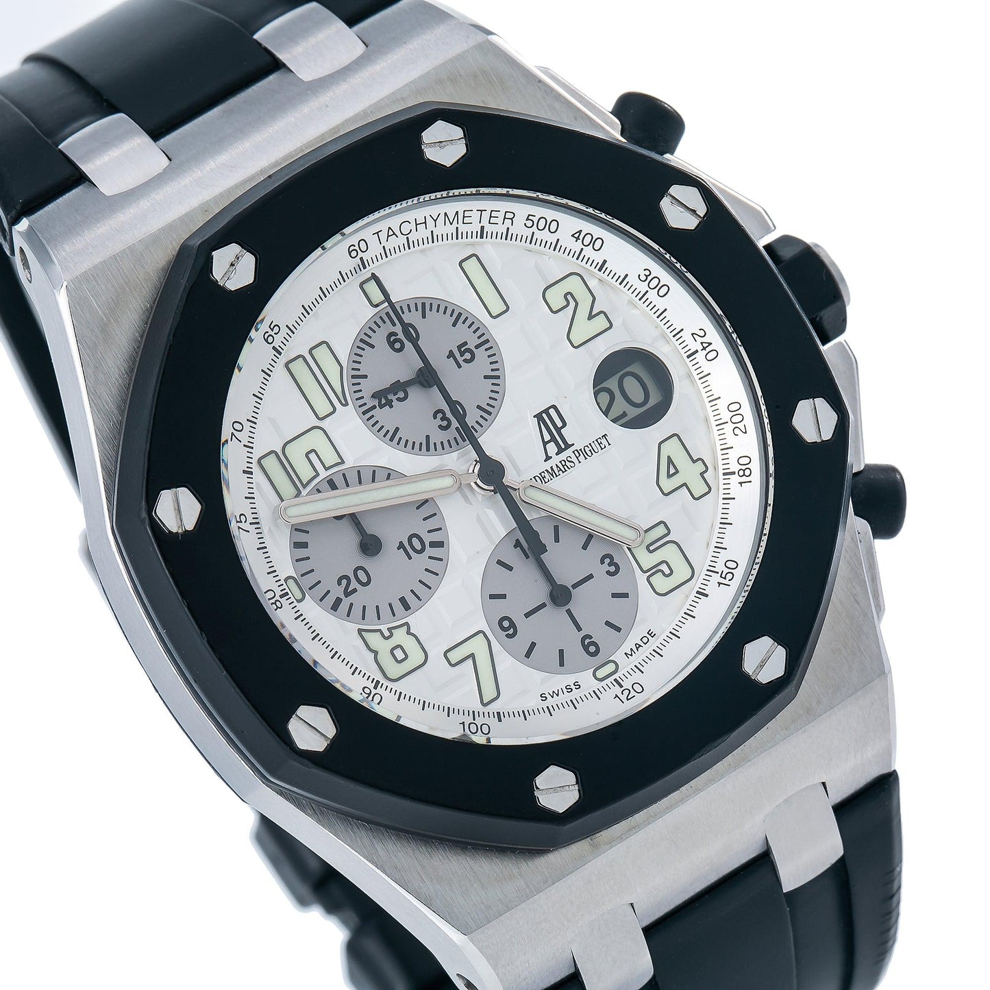 Audemars Piguet Royal Oak Offshore Chronograph 25940SK 42MM White Dial With Rubber Bracelet