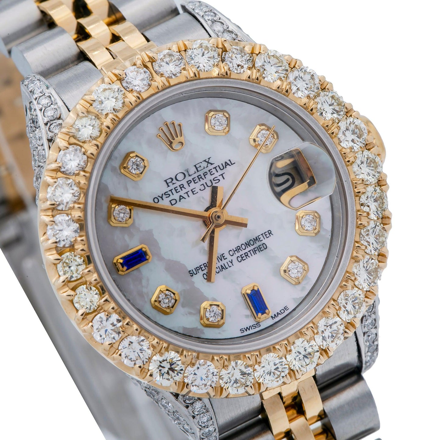 Rolex Lady-Datejust 69173 26MM White Diamond Dial With 2.75 CT Diamonds
