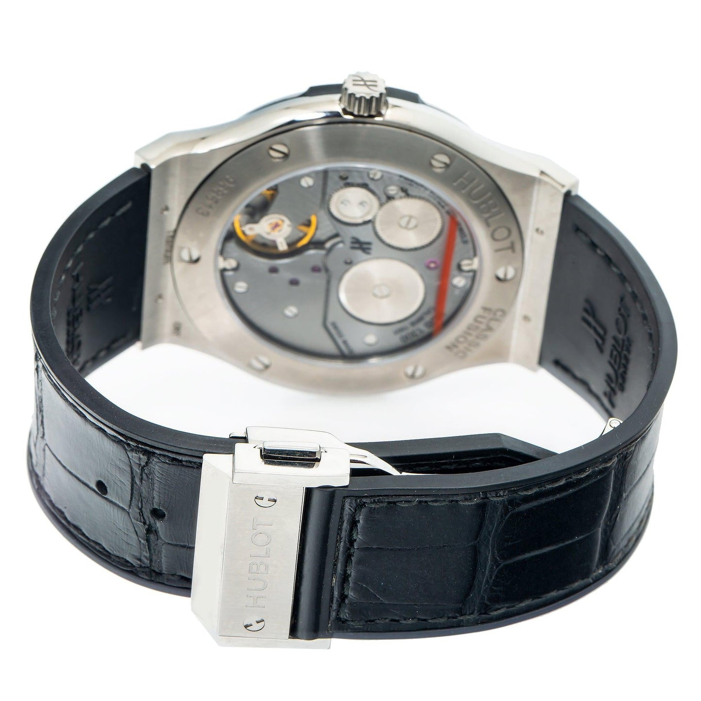 Hublot Classic Fusion Ultra-Thin 515.NX.1270.LR 45MM Black Dial With Leather Bracelet