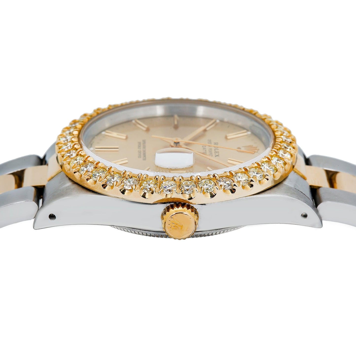 Rolex Oyster Perpetual Date 15233 34MM Champagne Dial With Two Tone Oyster Bracelet
