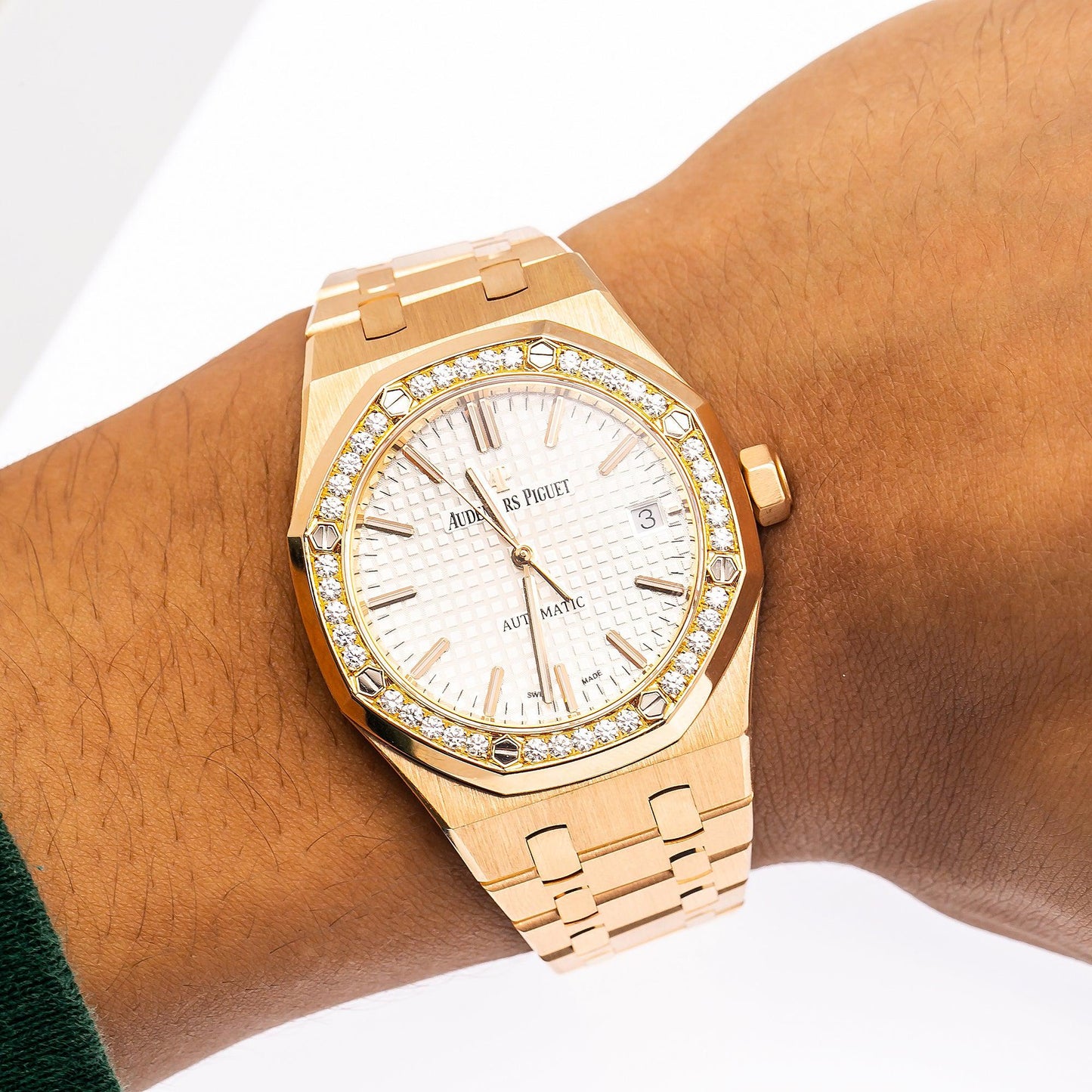 Audemars Piguet Royal Oak 37MM White Dial With Rose Gold Bracelet