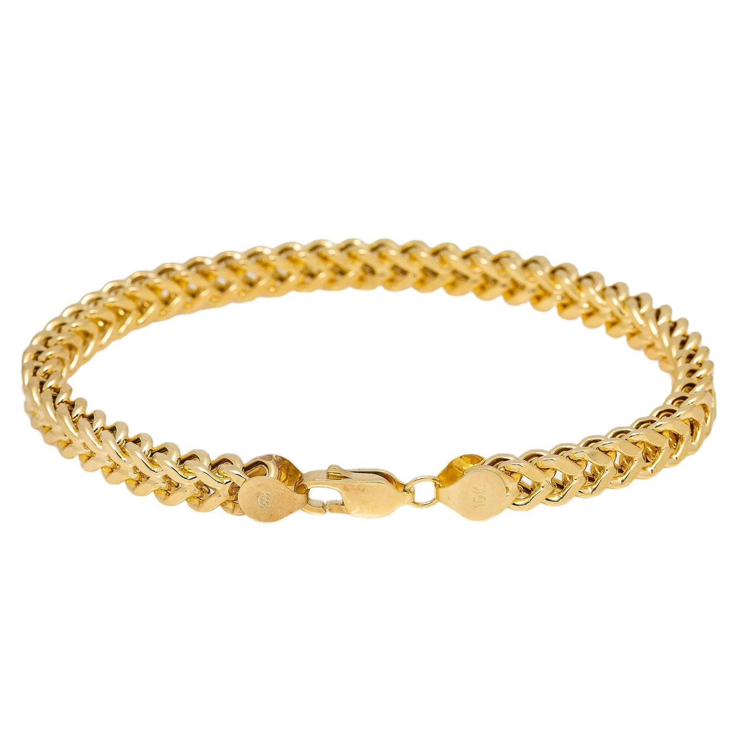 HOLLOW 10K YELLOW GOLD FRANCO BRACELET