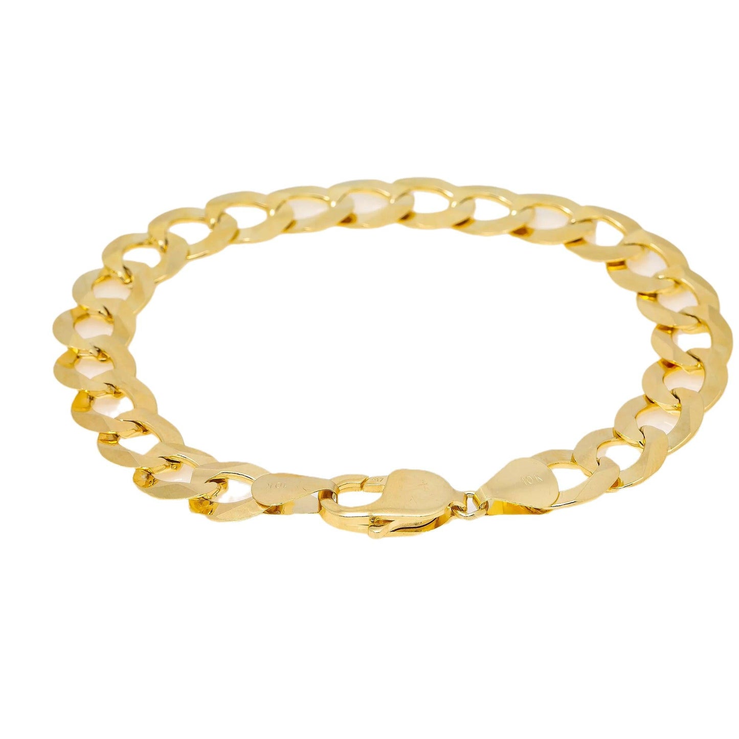 HOLLOW 10K YELLOW GOLD 10MM CUBAN BRACELET