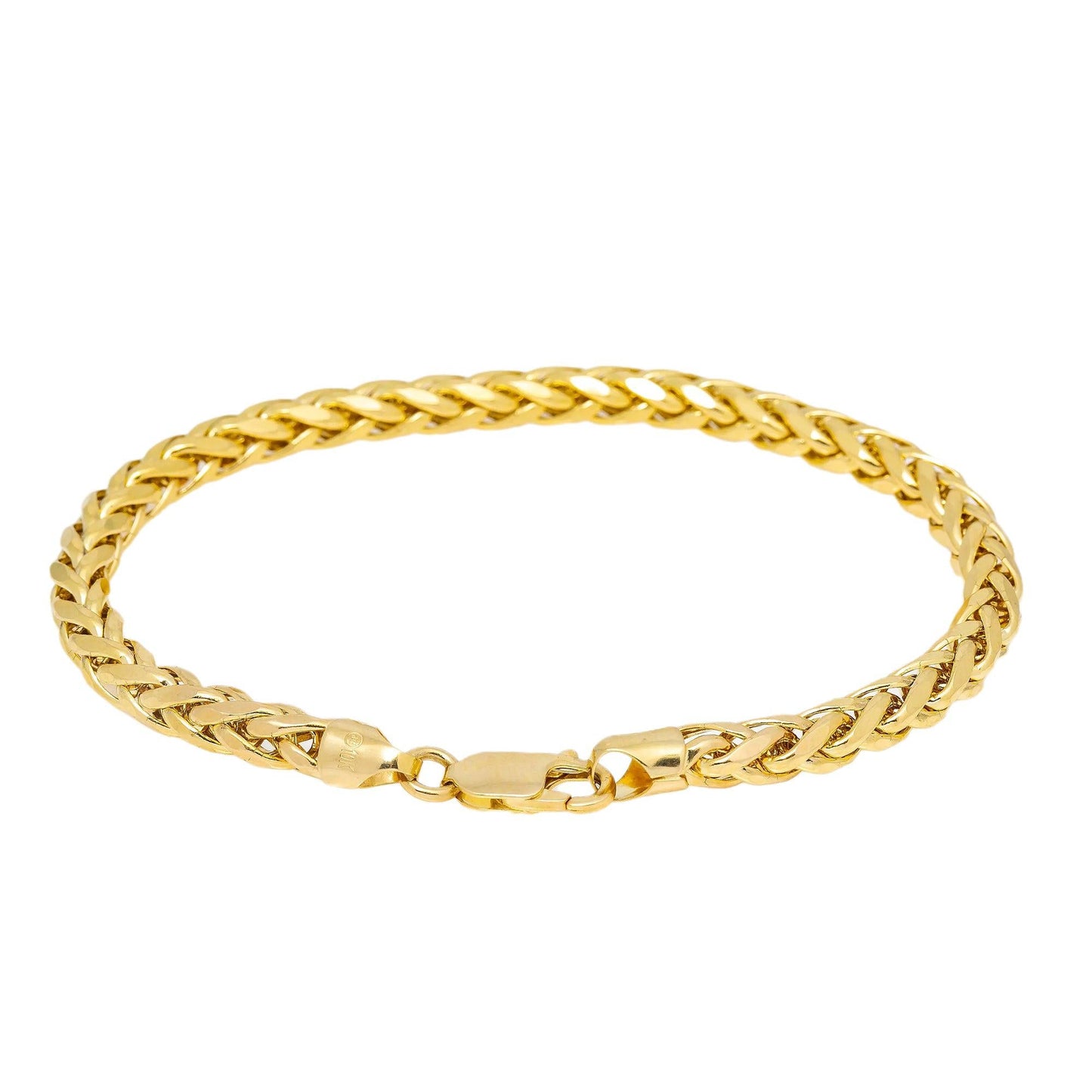 HOLLOW 5MM 10K YELLOW GOLD FRANCO BRACELET