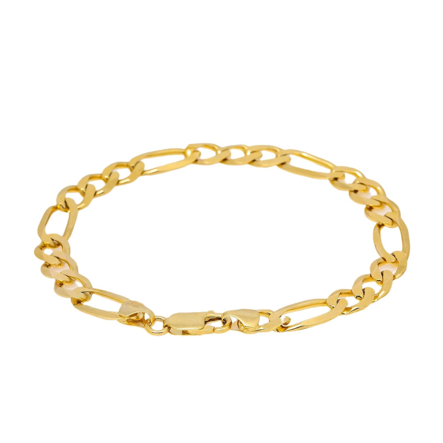 10K YELLOW GOLD FIGARO BRACELET