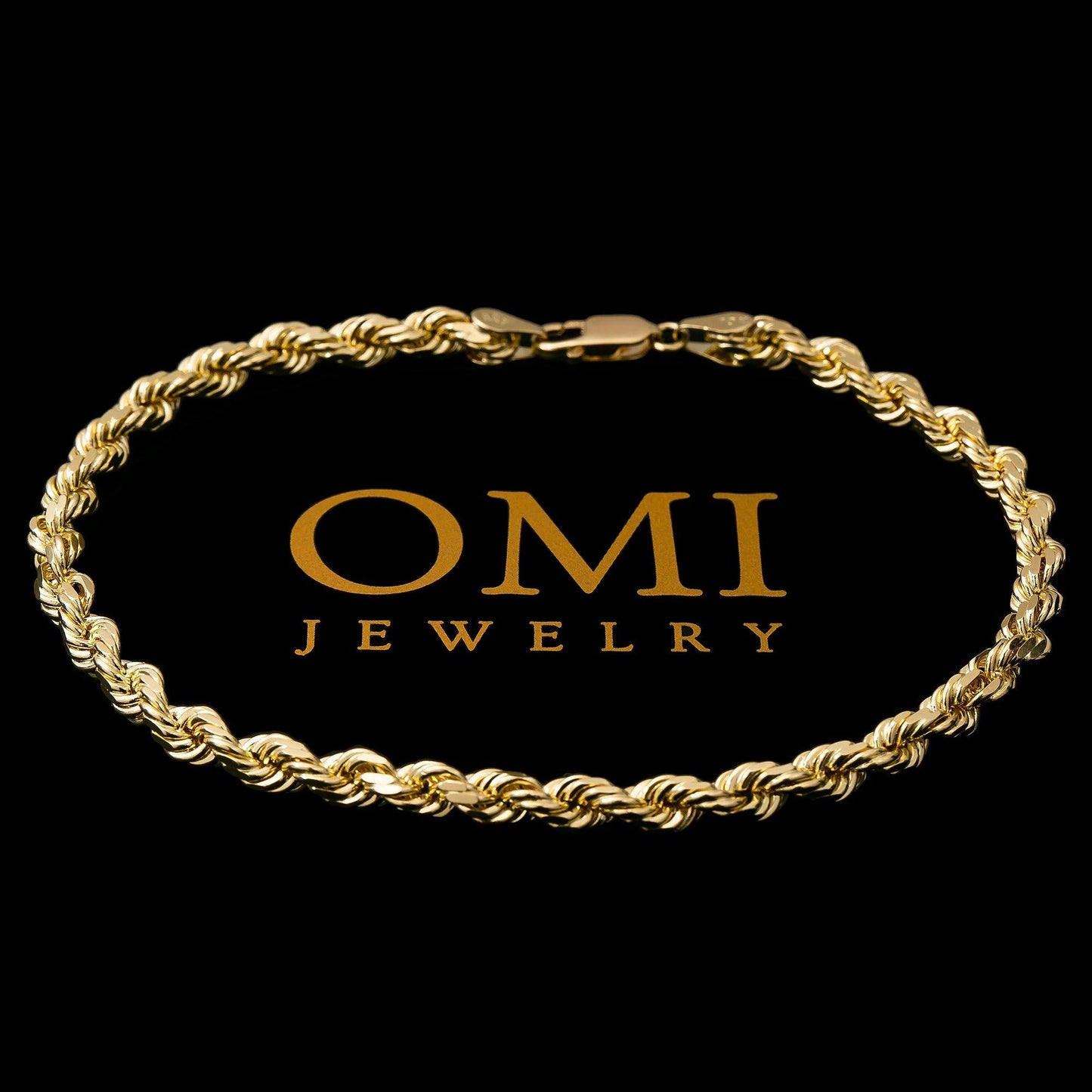 10K YELLOW GOLD ROPE BRACELET
