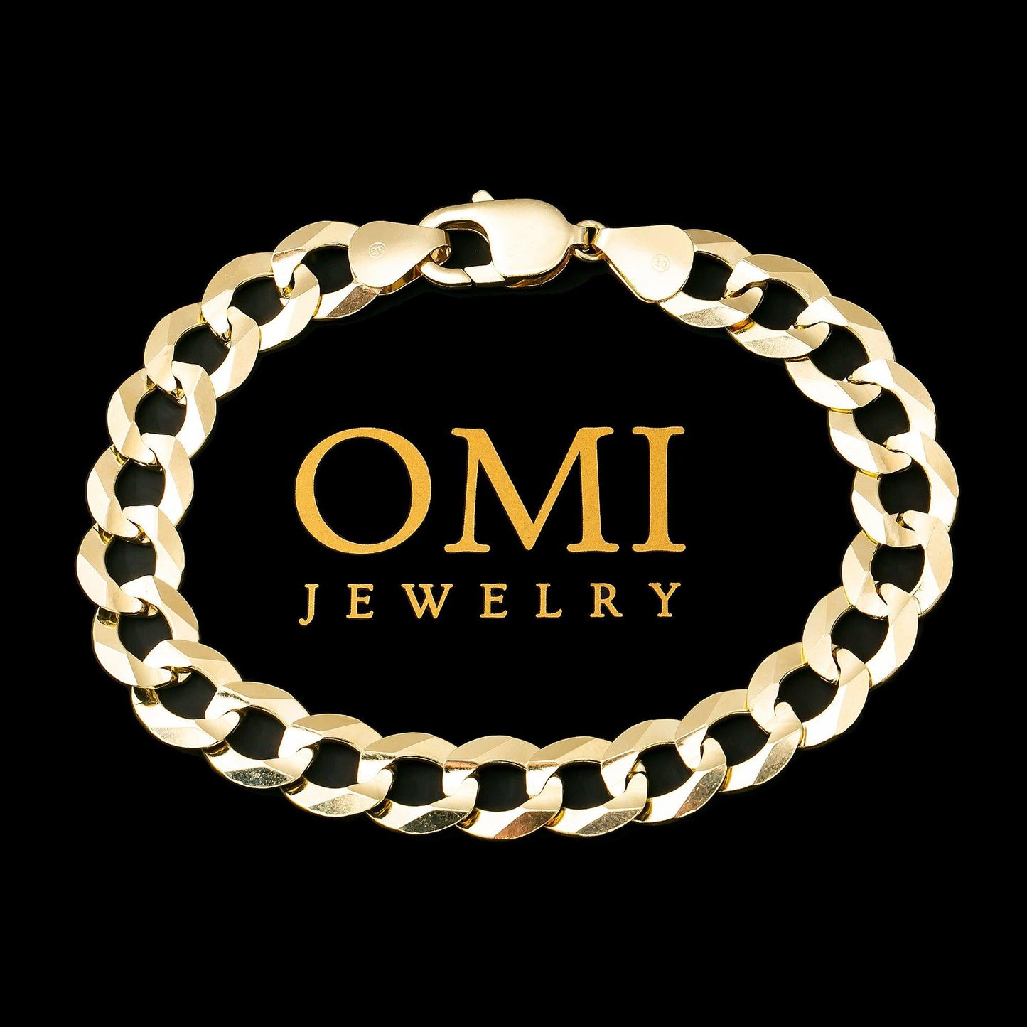 HOLLOW 10K YELLOW GOLD 10MM CUBAN BRACELET