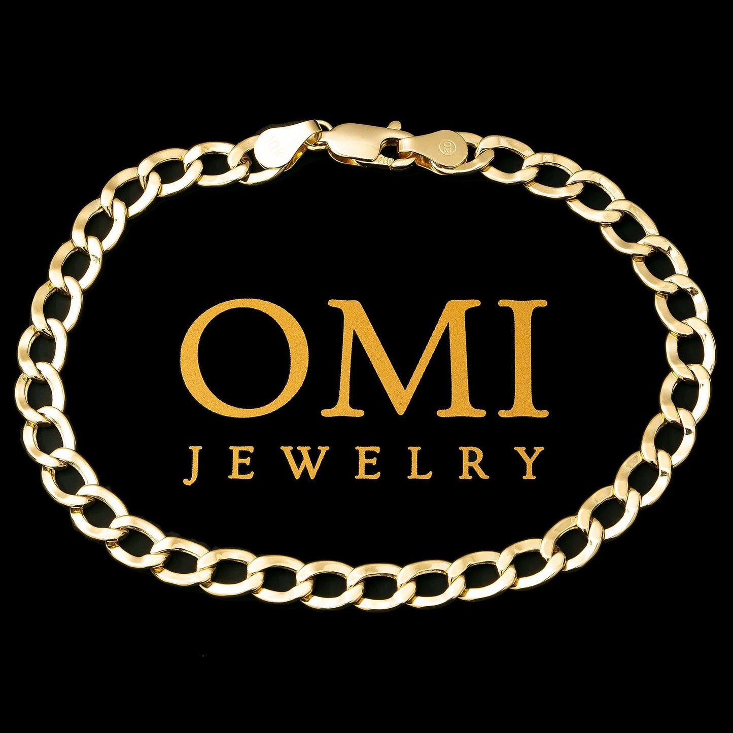 HOLLOW 10K YELLOW GOLD BRACELET