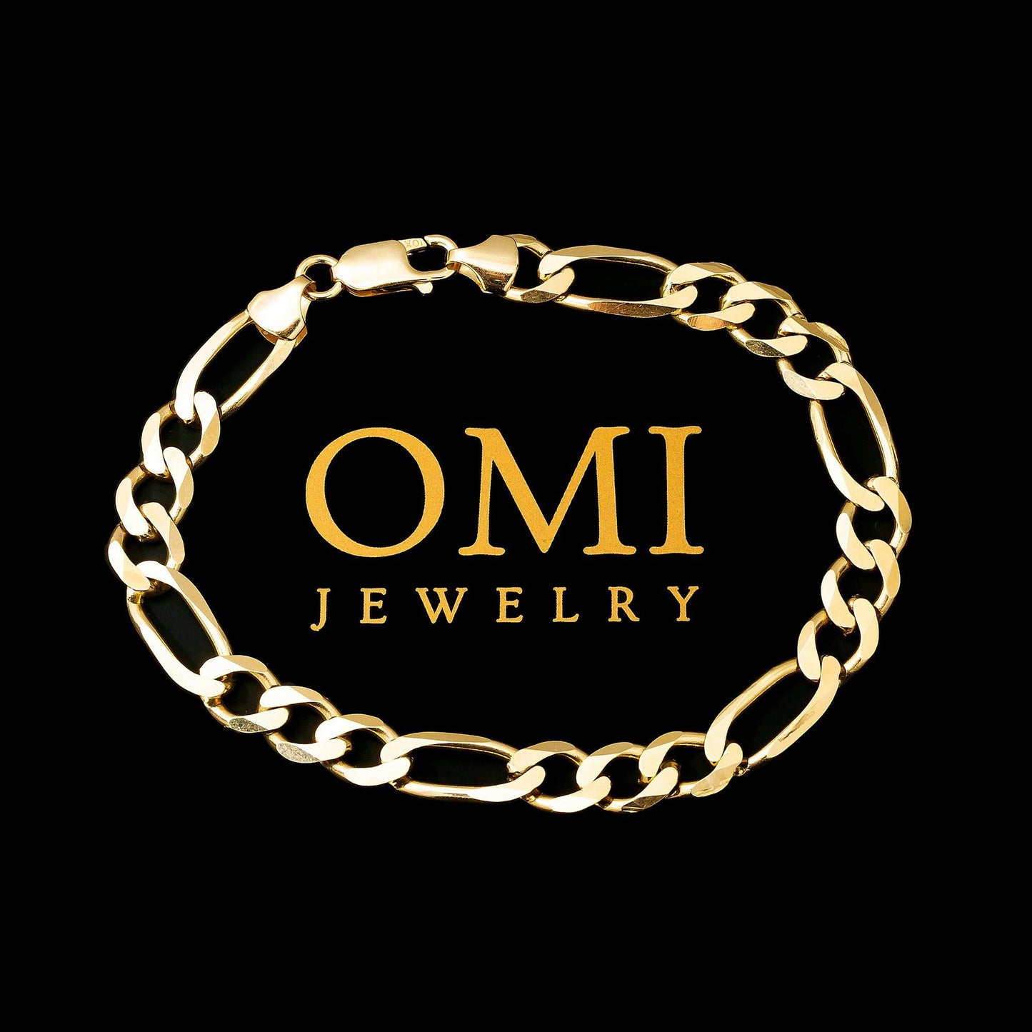 10K YELLOW GOLD FIGARO BRACELET