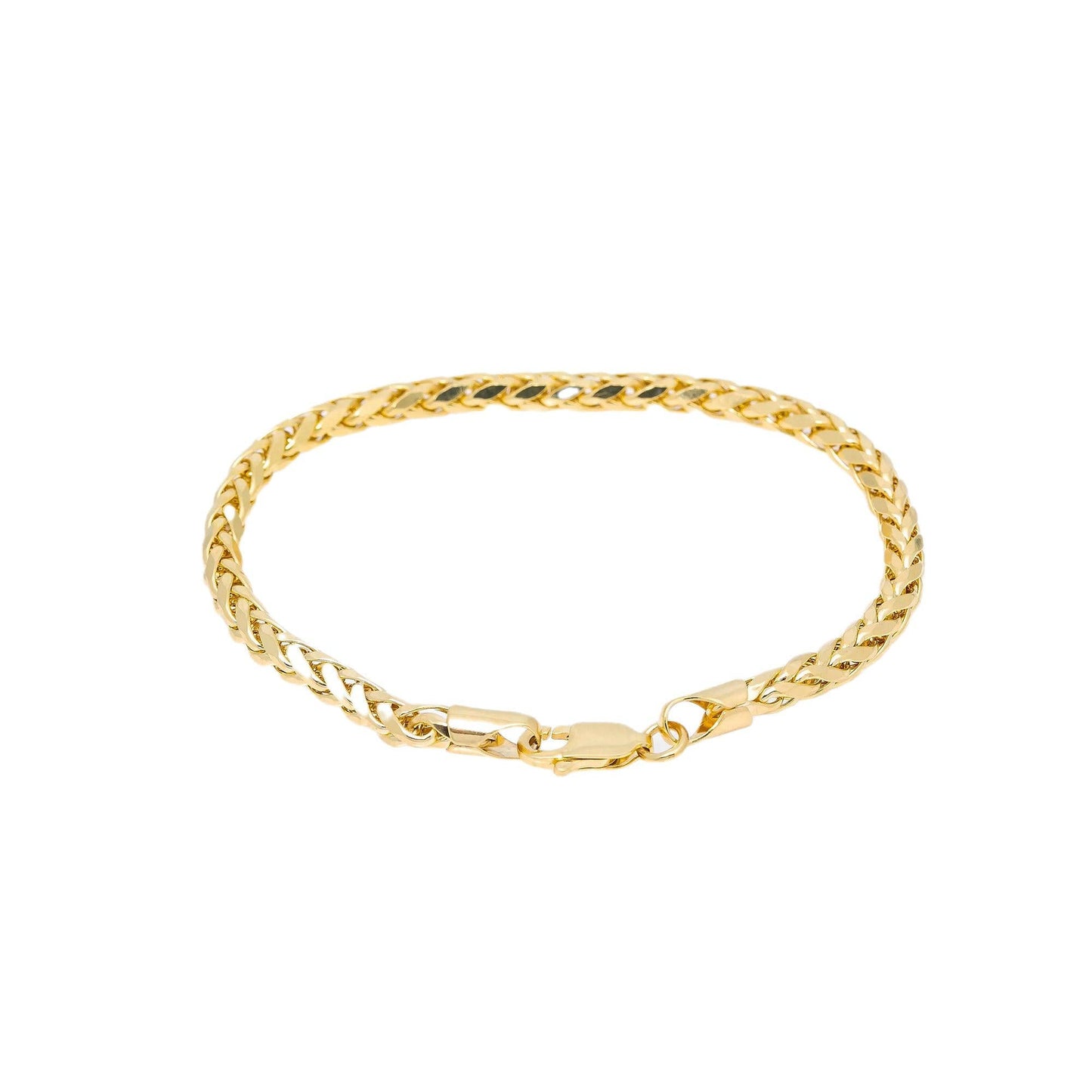 HOLLOW 10K YELLOW GOLD FRANCO BRACELET