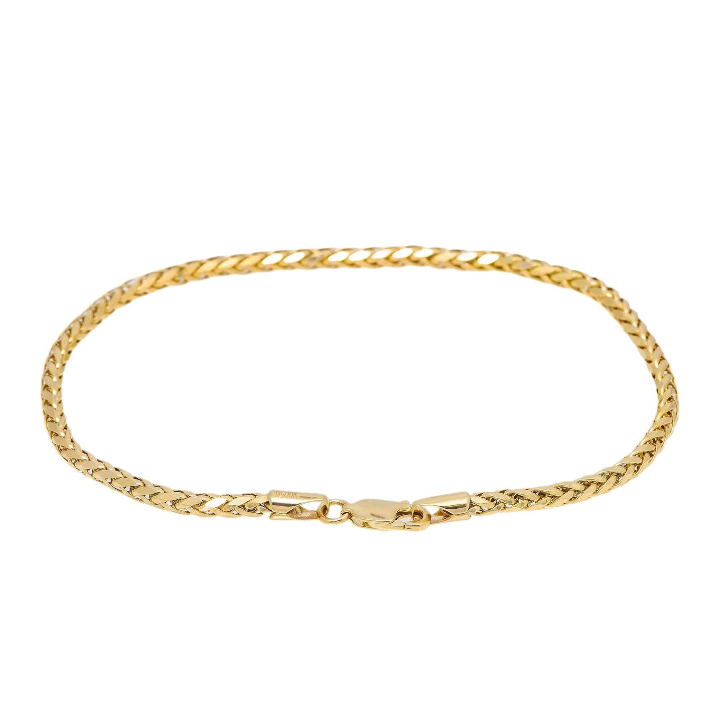 HOLLOW 10K YELLOW GOLD FRANCO BRACELET