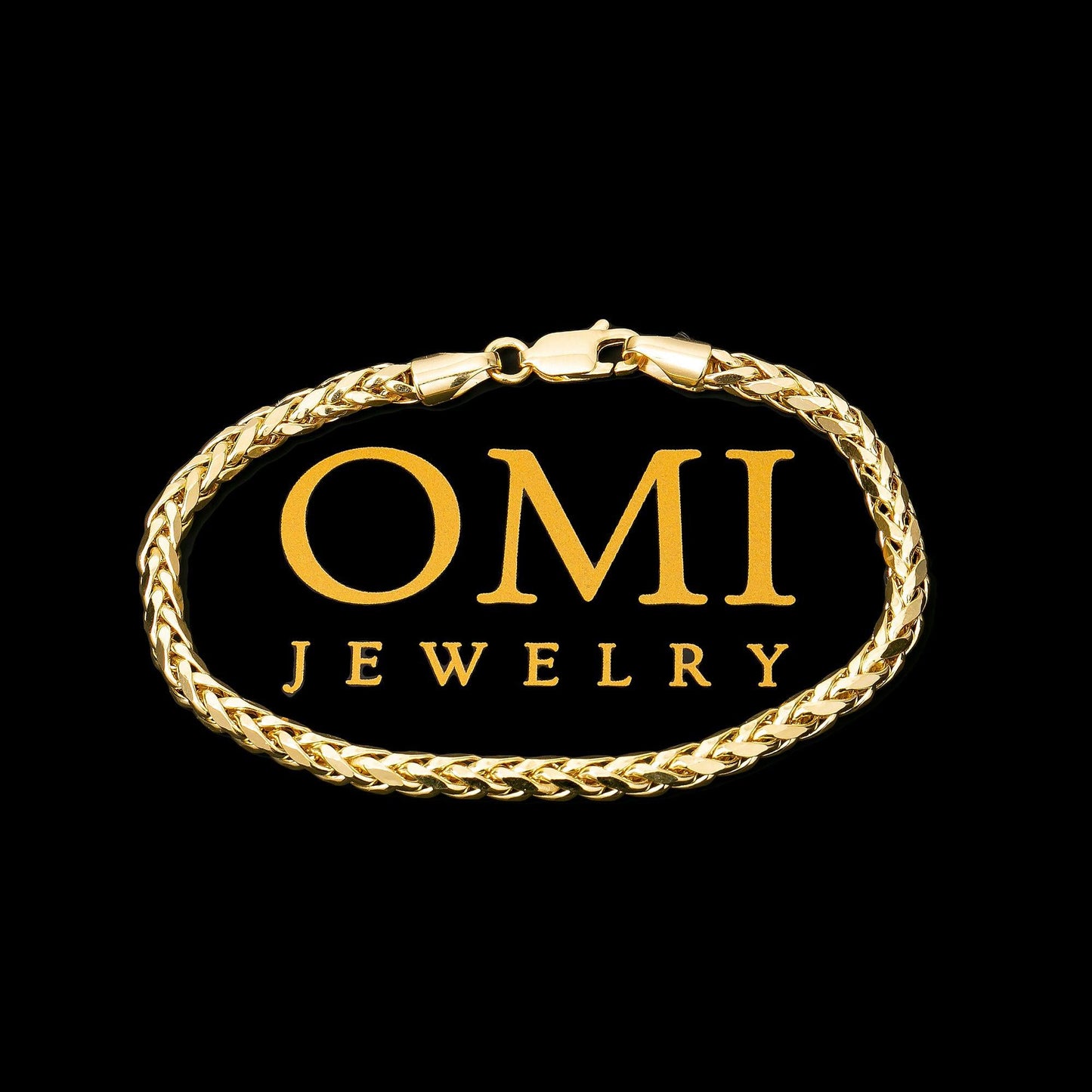 HOLLOW 10K YELLOW GOLD FRANCO BRACELET