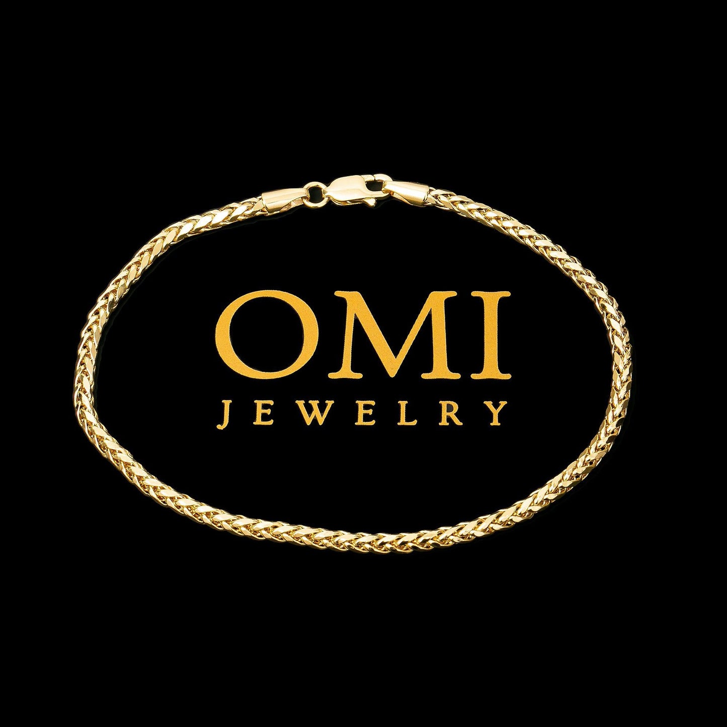 HOLLOW 10K YELLOW GOLD FRANCO BRACELET