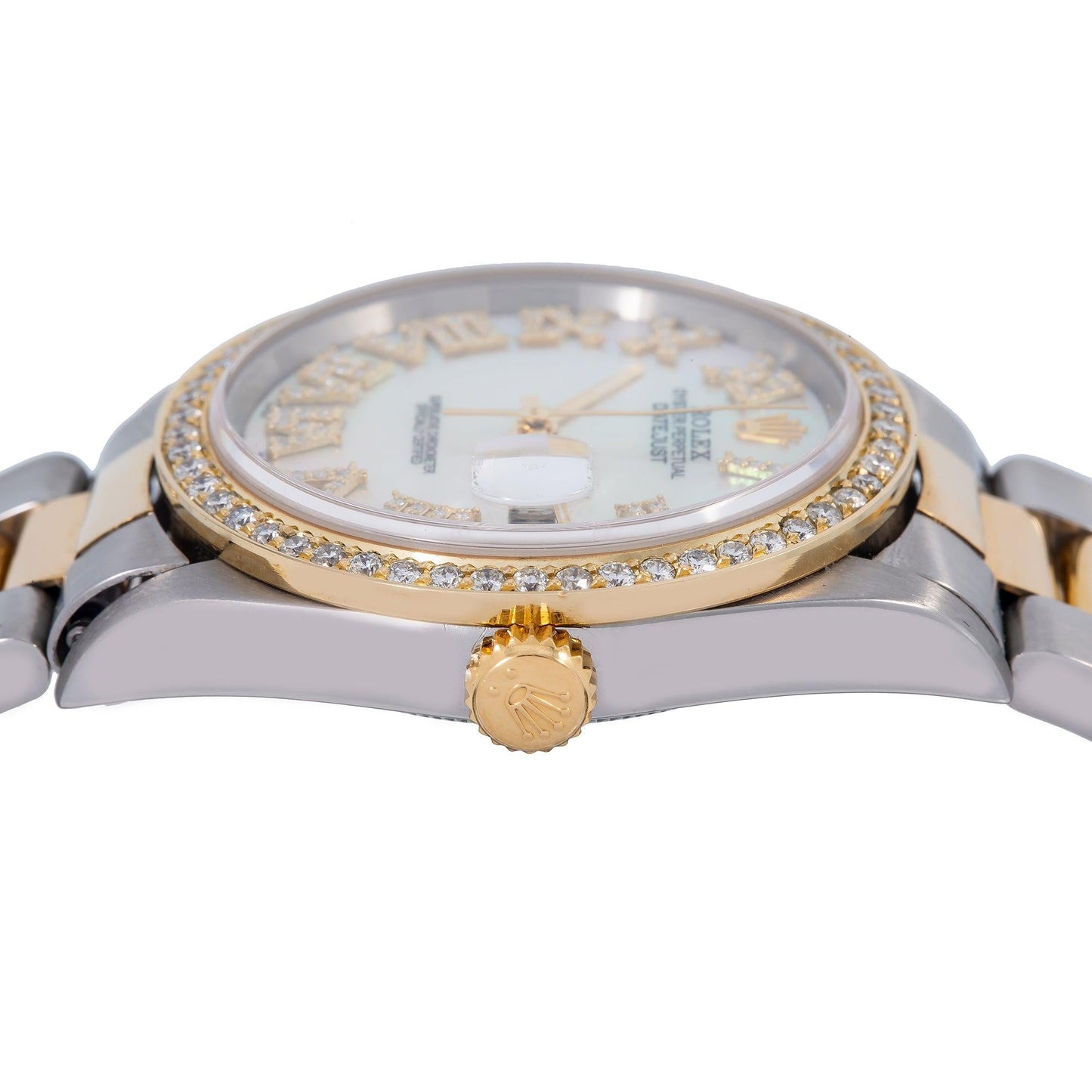 Rolex Datejust 16203 36MM White Diamond Dial With Two Tone Oyster Bracelet