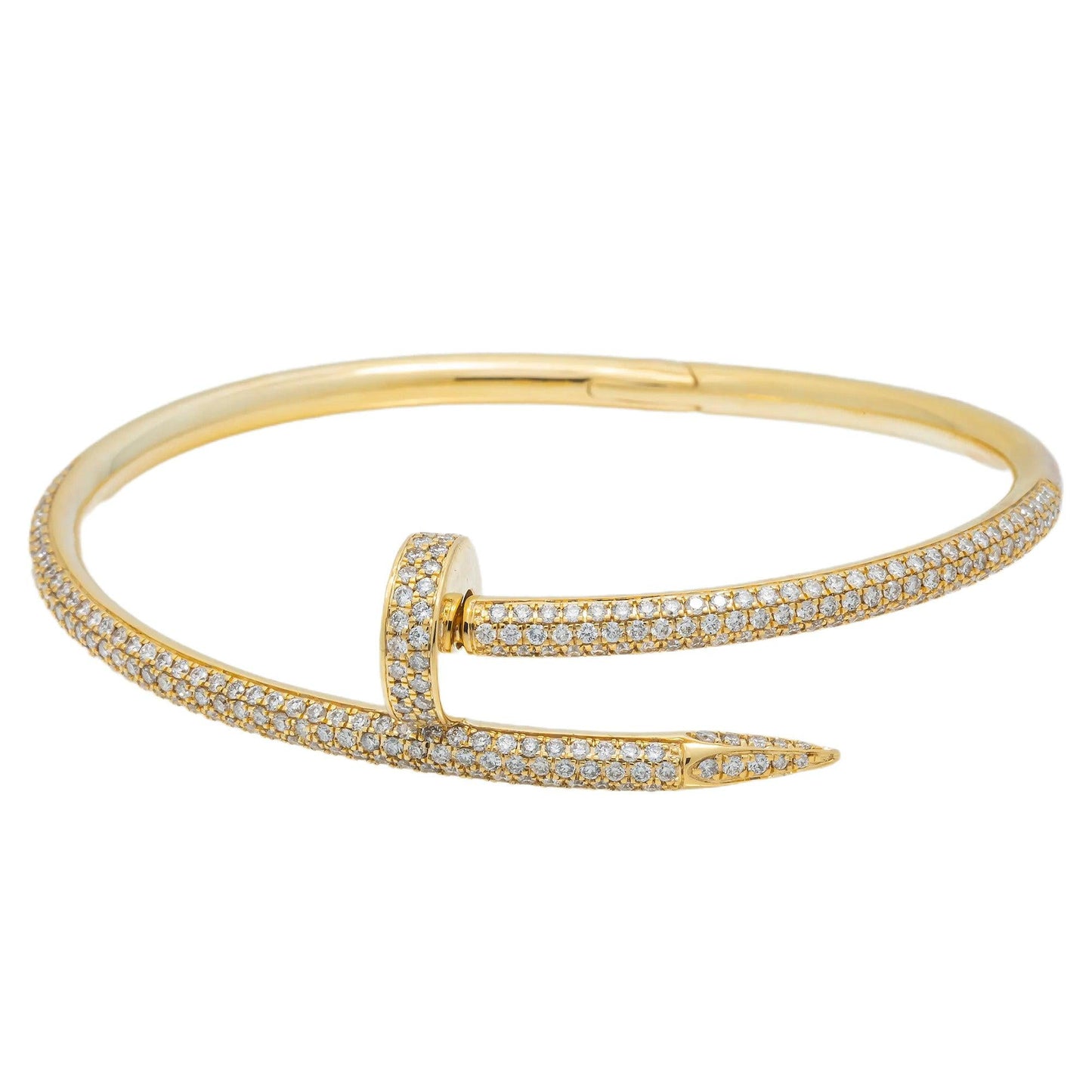 18K GOLD BANGLE BRACELET 3.27 CT DIAMONDS