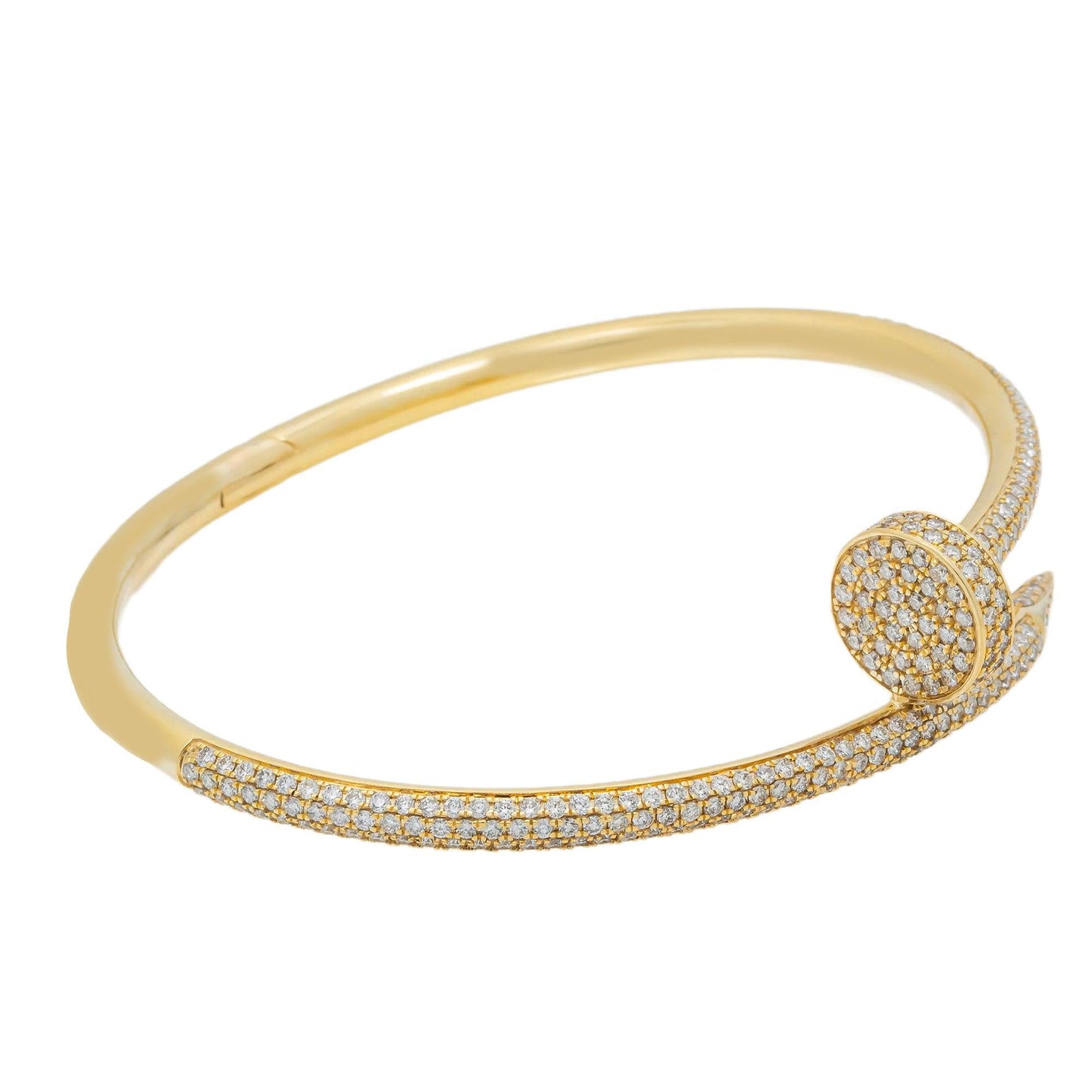 18K GOLD BANGLE BRACELET 3.27 CT DIAMONDS