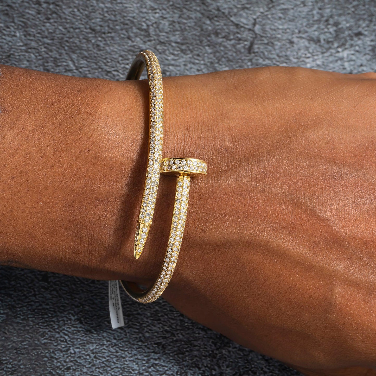 18K GOLD BANGLE BRACELET 3.27 CT DIAMONDS