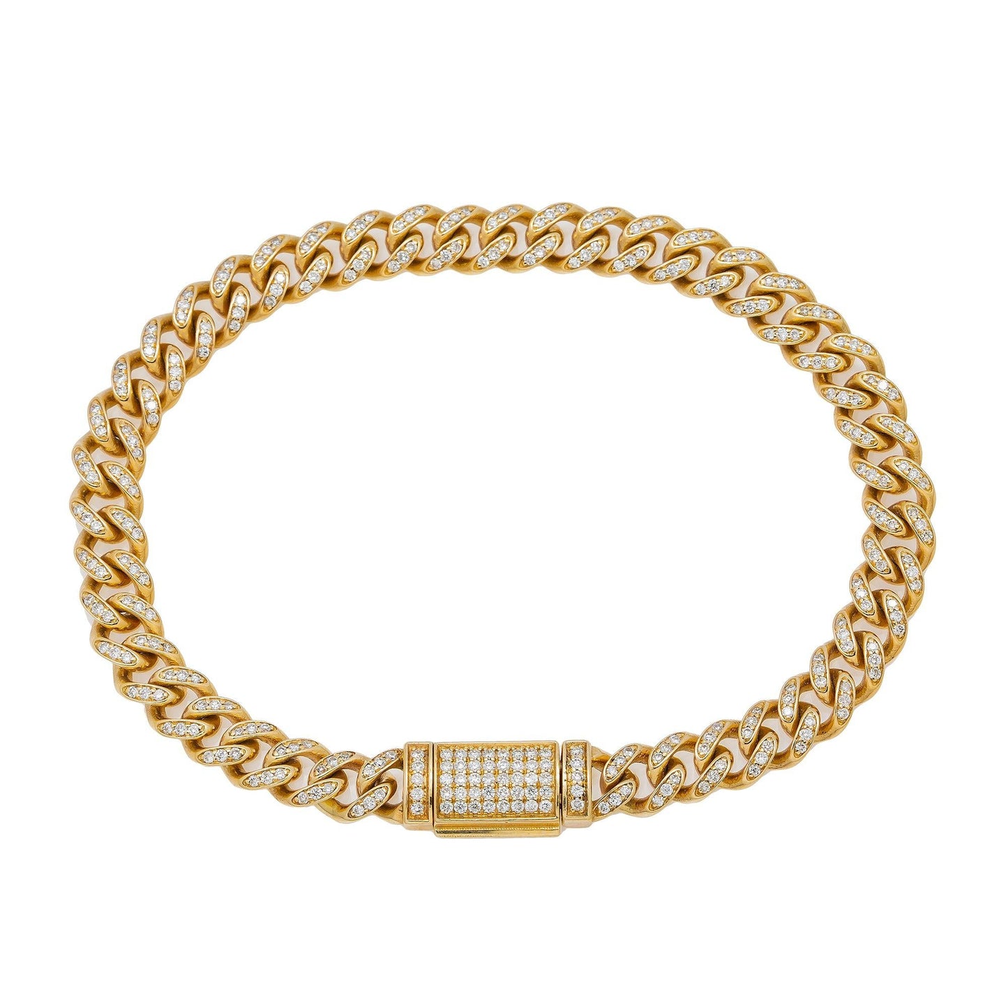 6MM MIAMI CUBAN BRACELET 1.28 CT DIAMONDS