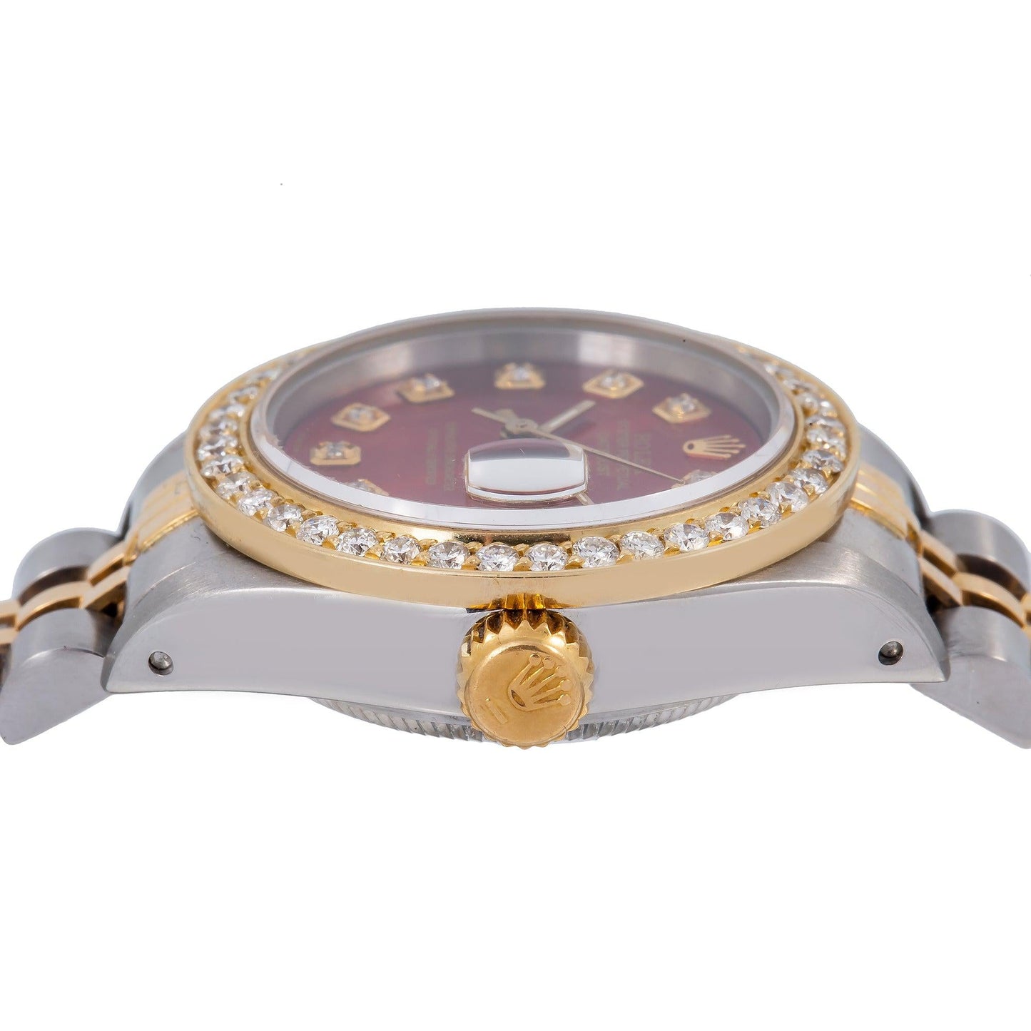 Rolex Lady-Datejust 69173 26MM Red Diamond Dial With Two Tone Jubilee Bracelet