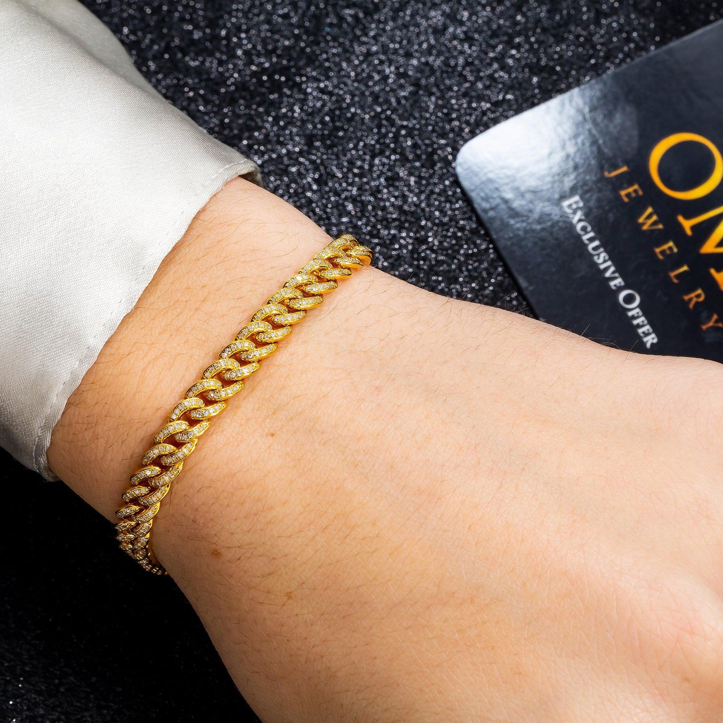6MM MIAMI CUBAN BRACELET WITH DIAMONDS