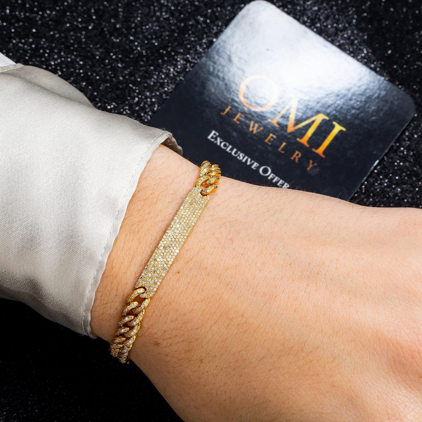 6MM MIAMI CUBAN BRACELET 2.15 CT WITH DIAMONDS