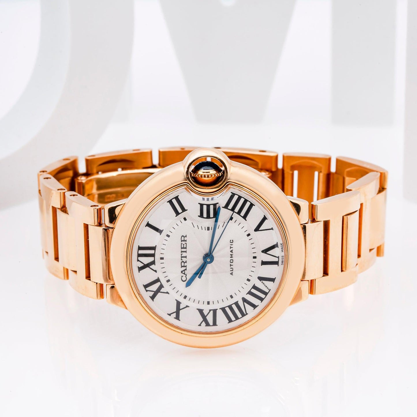 Cartier Ballon Bleu W69004Z2 36MM White Dial With Rose Gold Bracelet