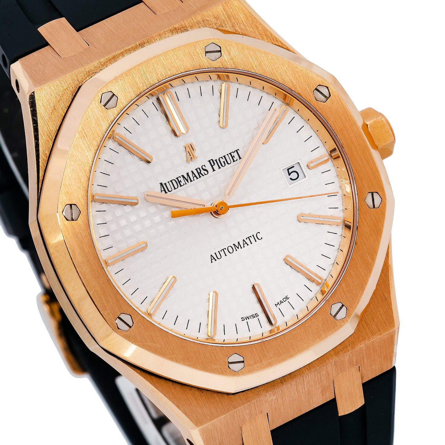 Audemars Piguet Royal Oak Selfwinding 15400OR 41MM White Dial With Rubber Bracelet
