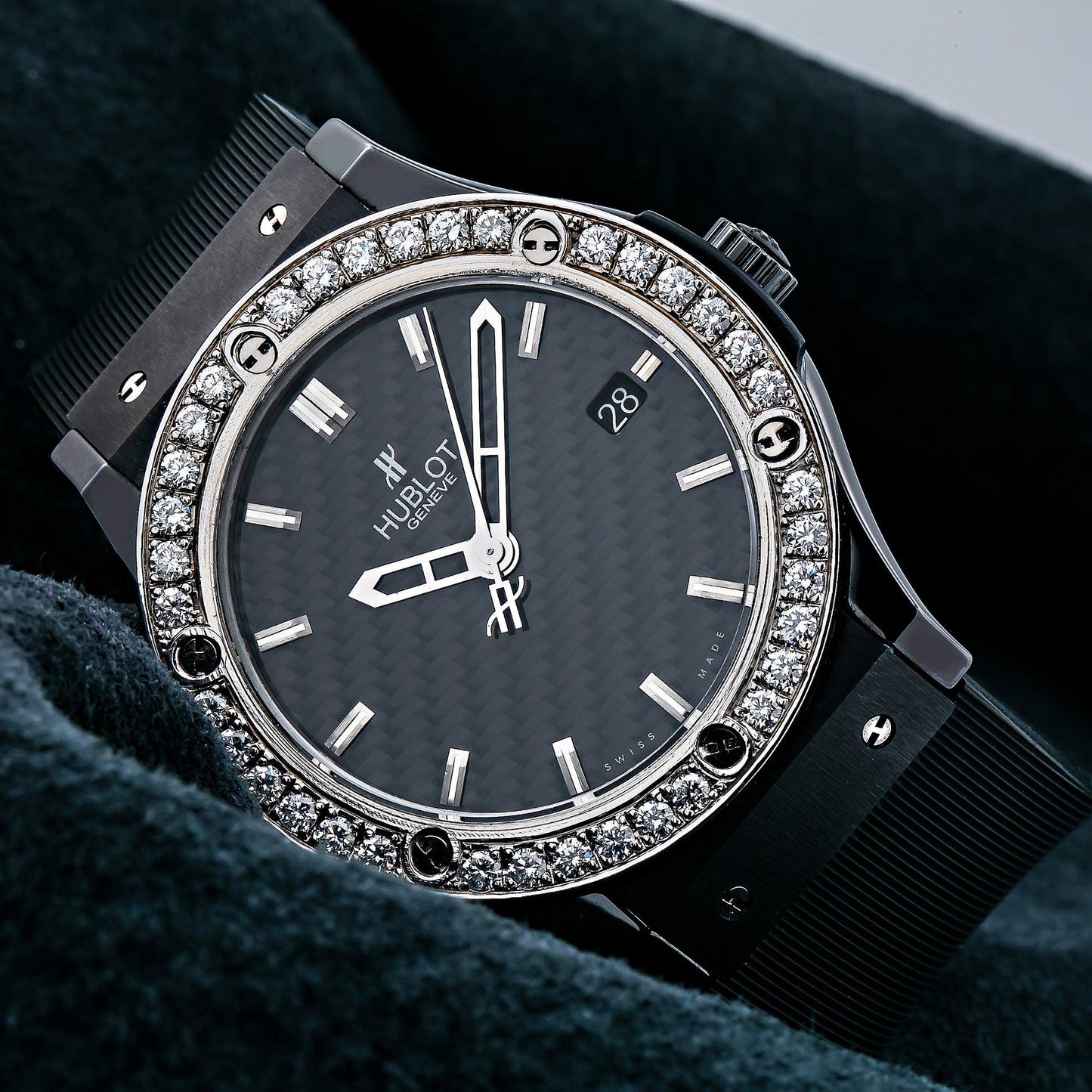 Hublot Classic Fusion 511.CM.1171.RX Black Dial With Rubber Bracelet