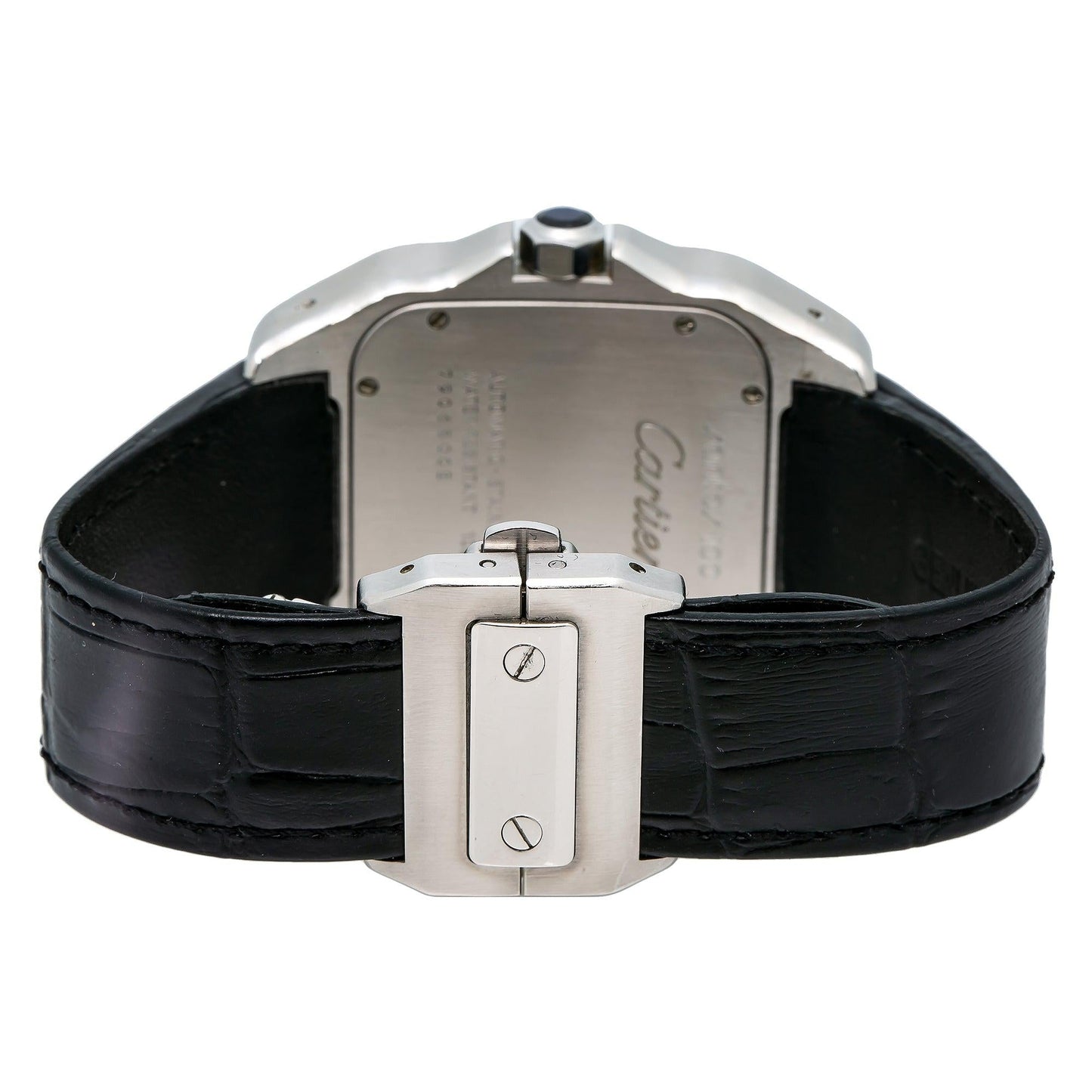 Cartier Santos 100 2656 38MM White Dial With Leather Bracelet