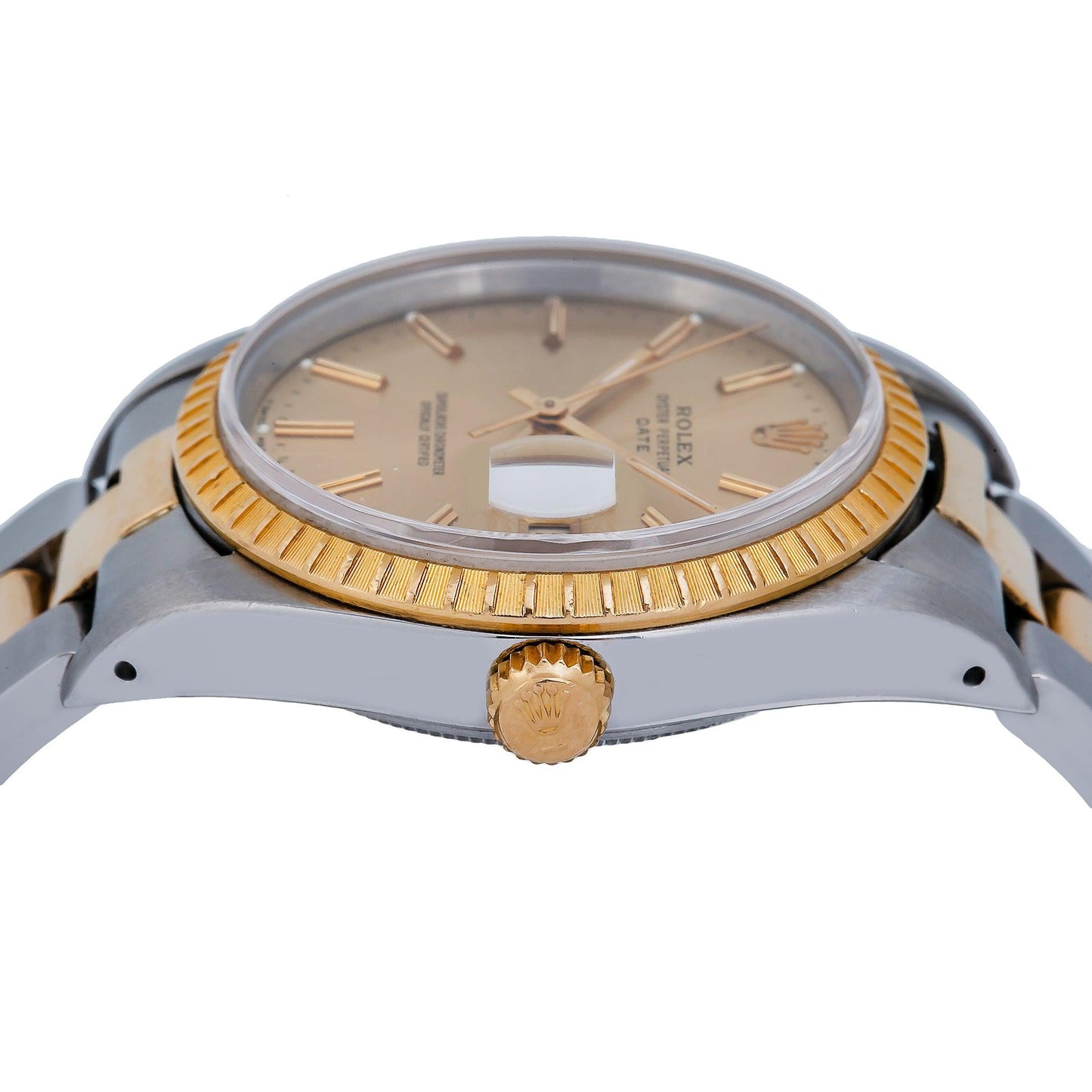 Rolex Oyster Perpetual Date 15233 34MM Champagne Dial With Two Tone Jubilee Bracelet