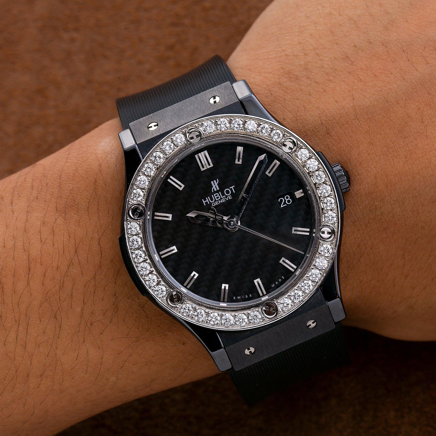 Hublot Classic Fusion 511.CM.1171.RX Black Dial With Rubber Bracelet