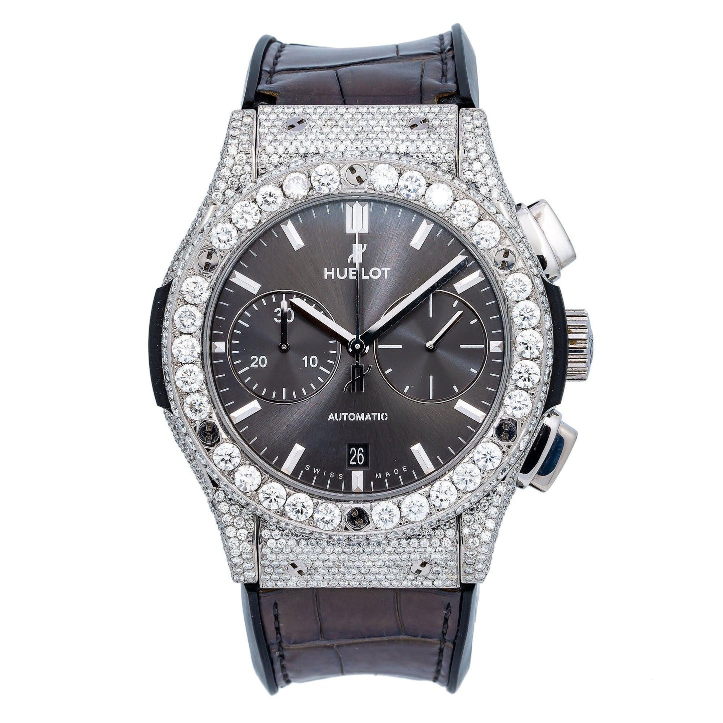 Hublot Classic Fusion Chronograph 541.NX.7070 42MM Gray Dial With Leather Bracelet