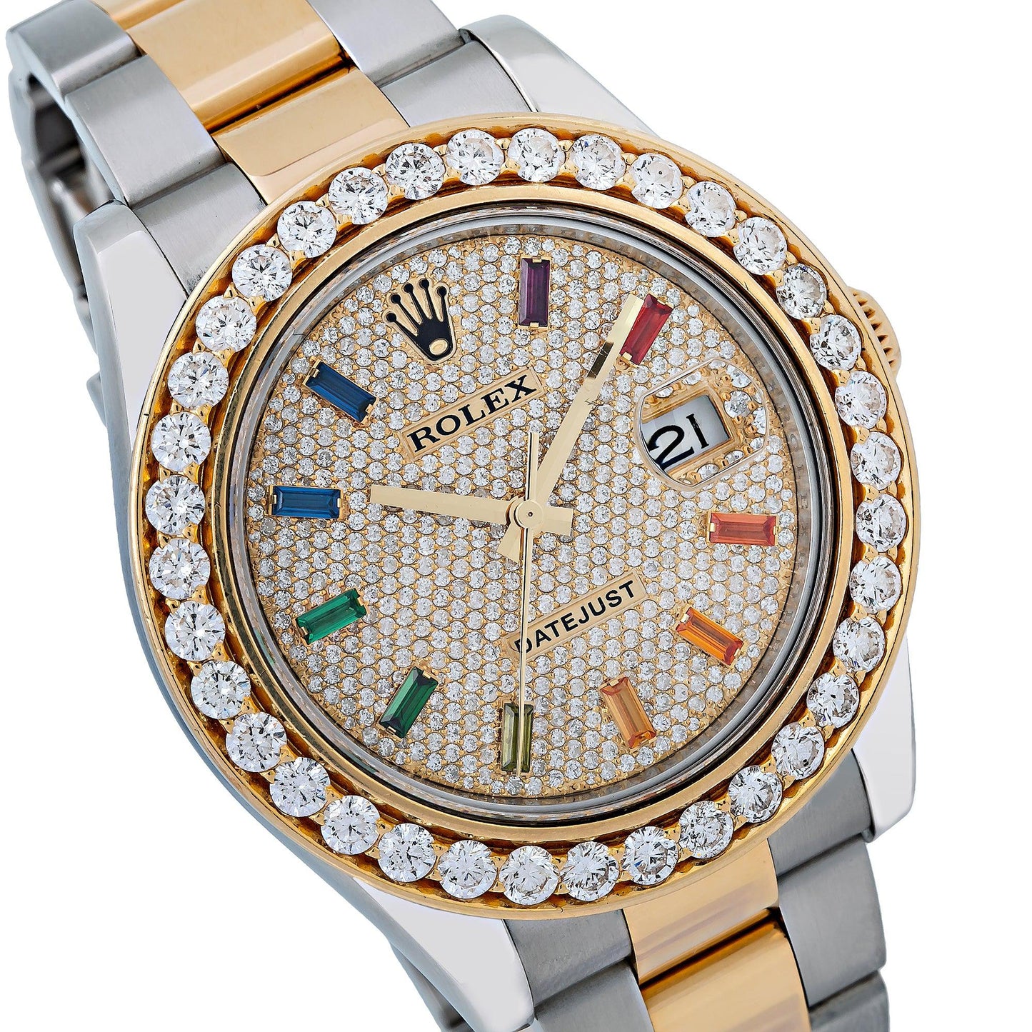 Rolex Datejust II 116333 41MM Champagne Diamond Dial With Two Tone Oyster Bracelet