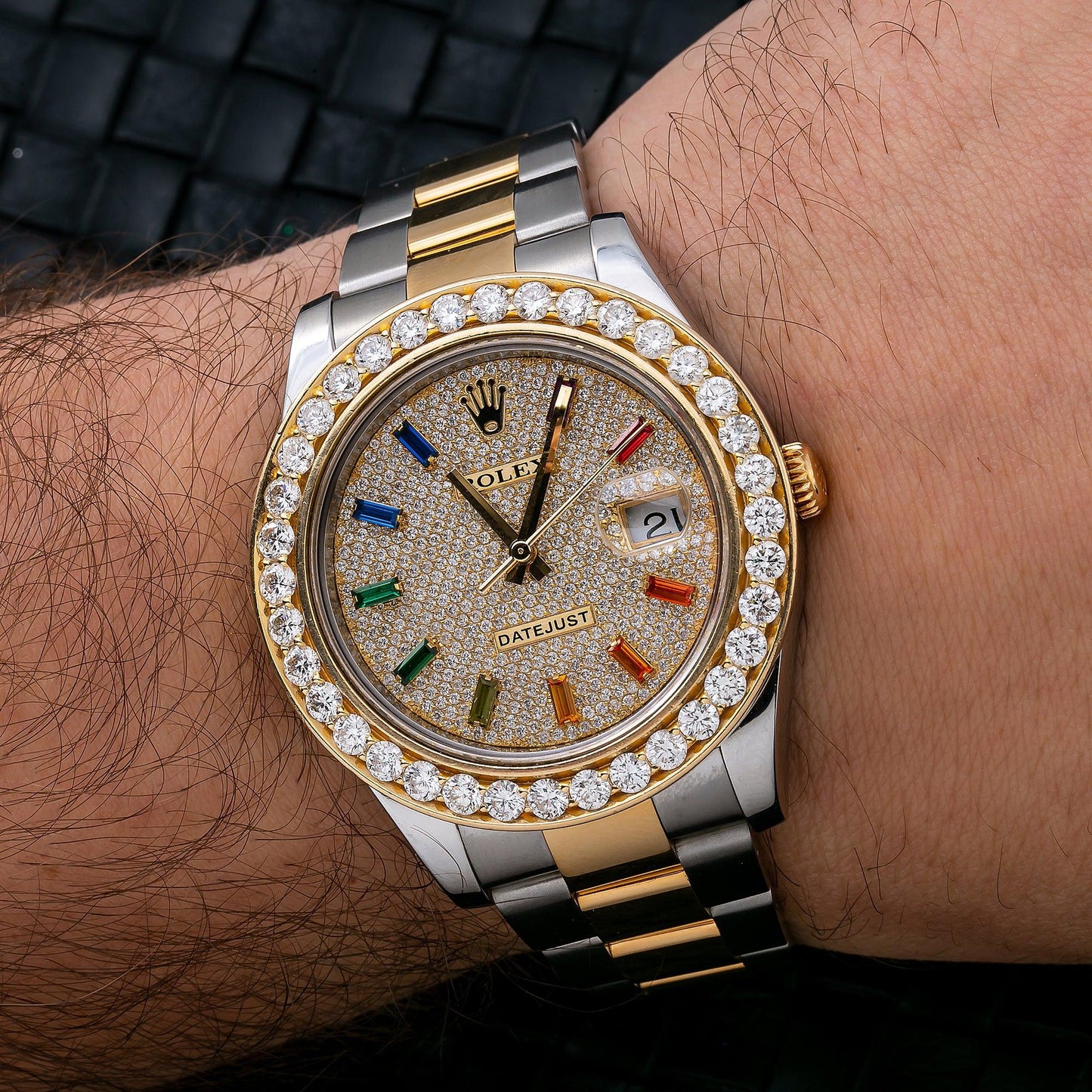 Rolex Datejust II 116333 41MM Champagne Diamond Dial With Two Tone Oyster Bracelet