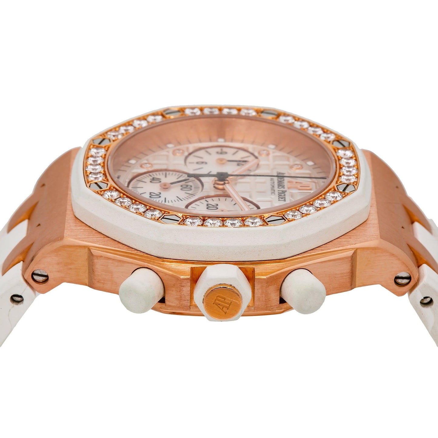 Audemars Piguet Royal Oak Offshore Chronograph 37MM Rose Gold Diamond Set Dial 26048OK