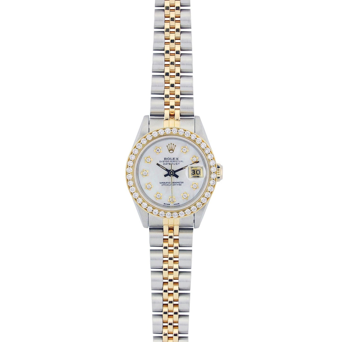 Vintage Two Tone Rolex Datejust Lady 26Mm With Diamonds