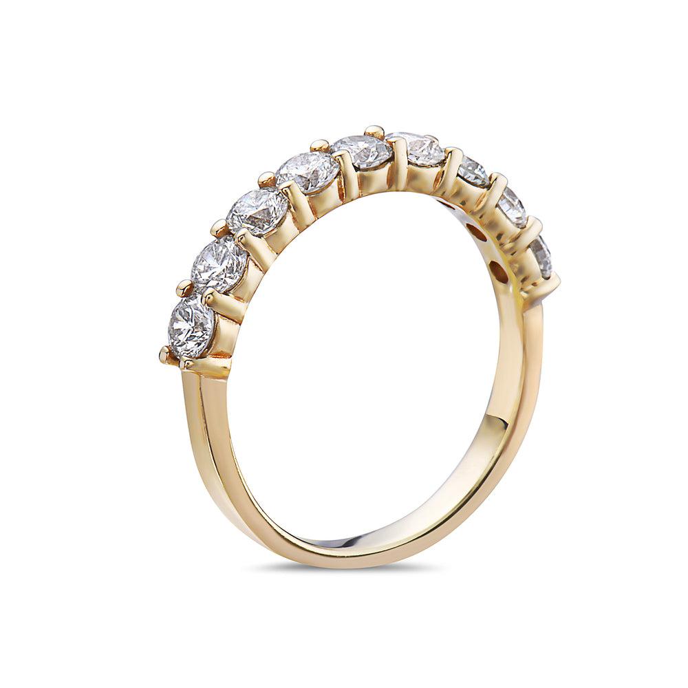 Ladies 14k Yellow Gold With 1.30 CT Diamonds Wedding Band