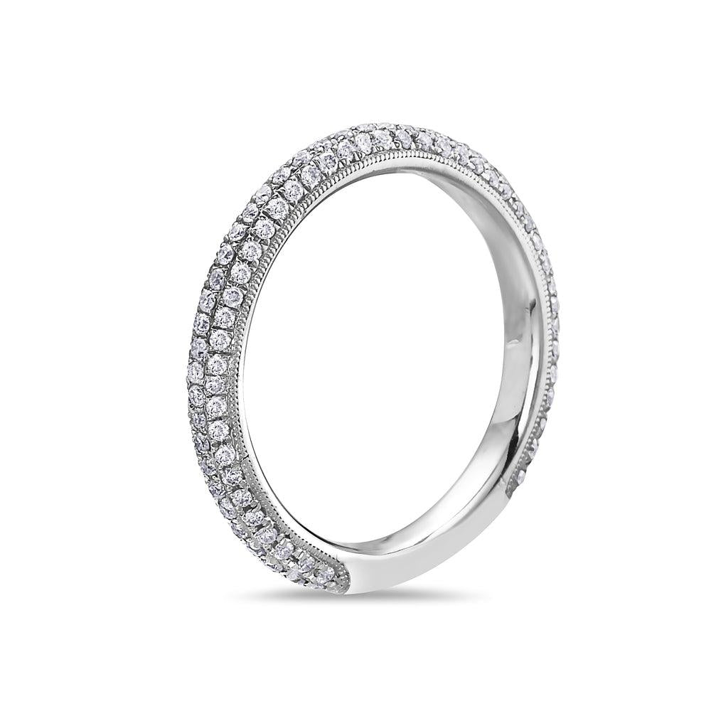 Ladies 18k White Gold With 0.78 CT Diamonds Wedding Band