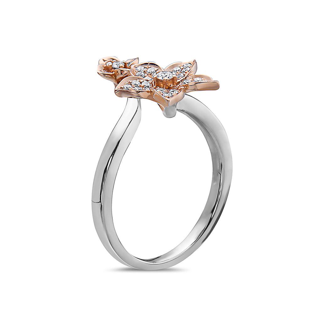 Ladies 18k White Gold Diamond 0.20 CT Right Hand Ring