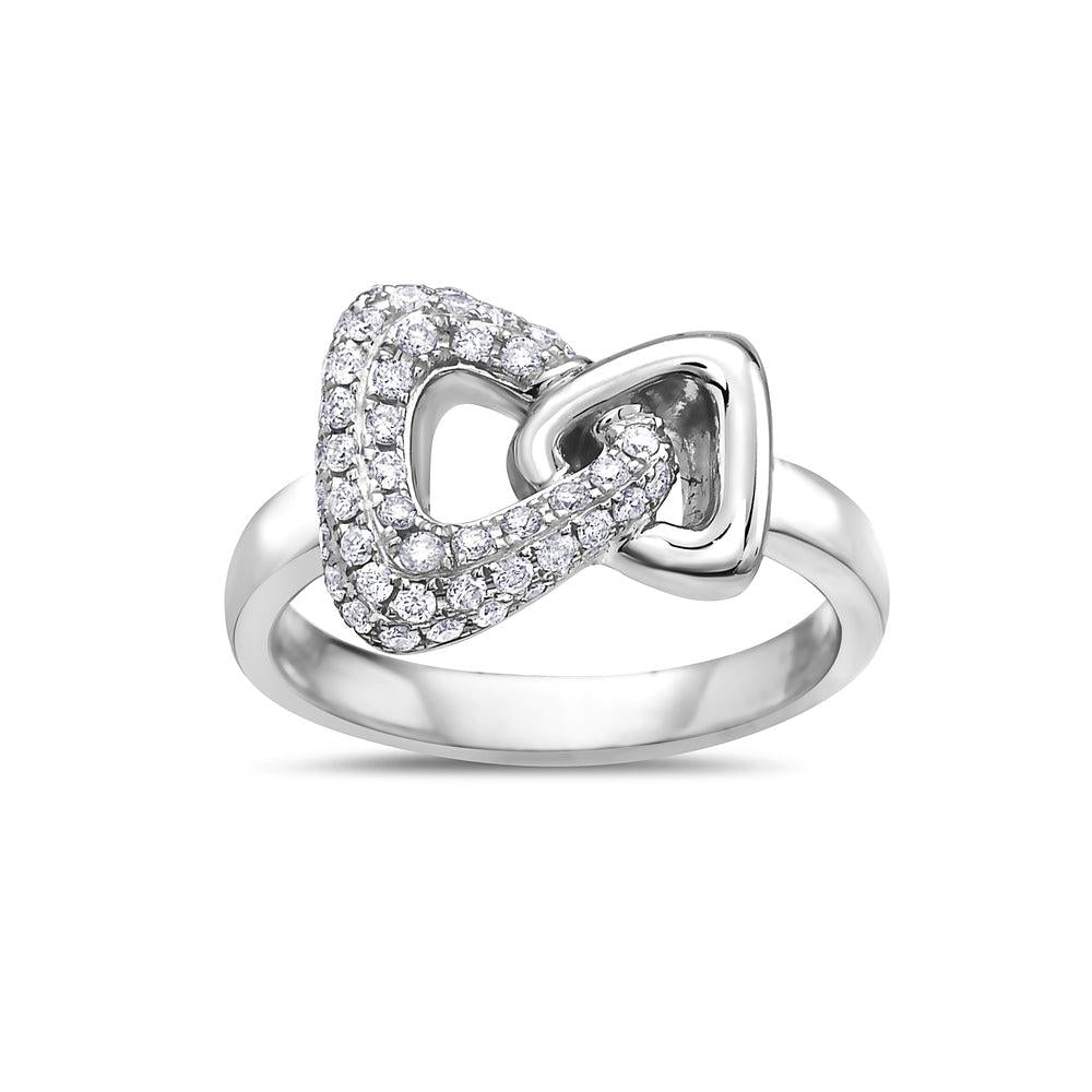 Ladies 18k White Gold Diamond 0.46 CT Right Hand Ring
