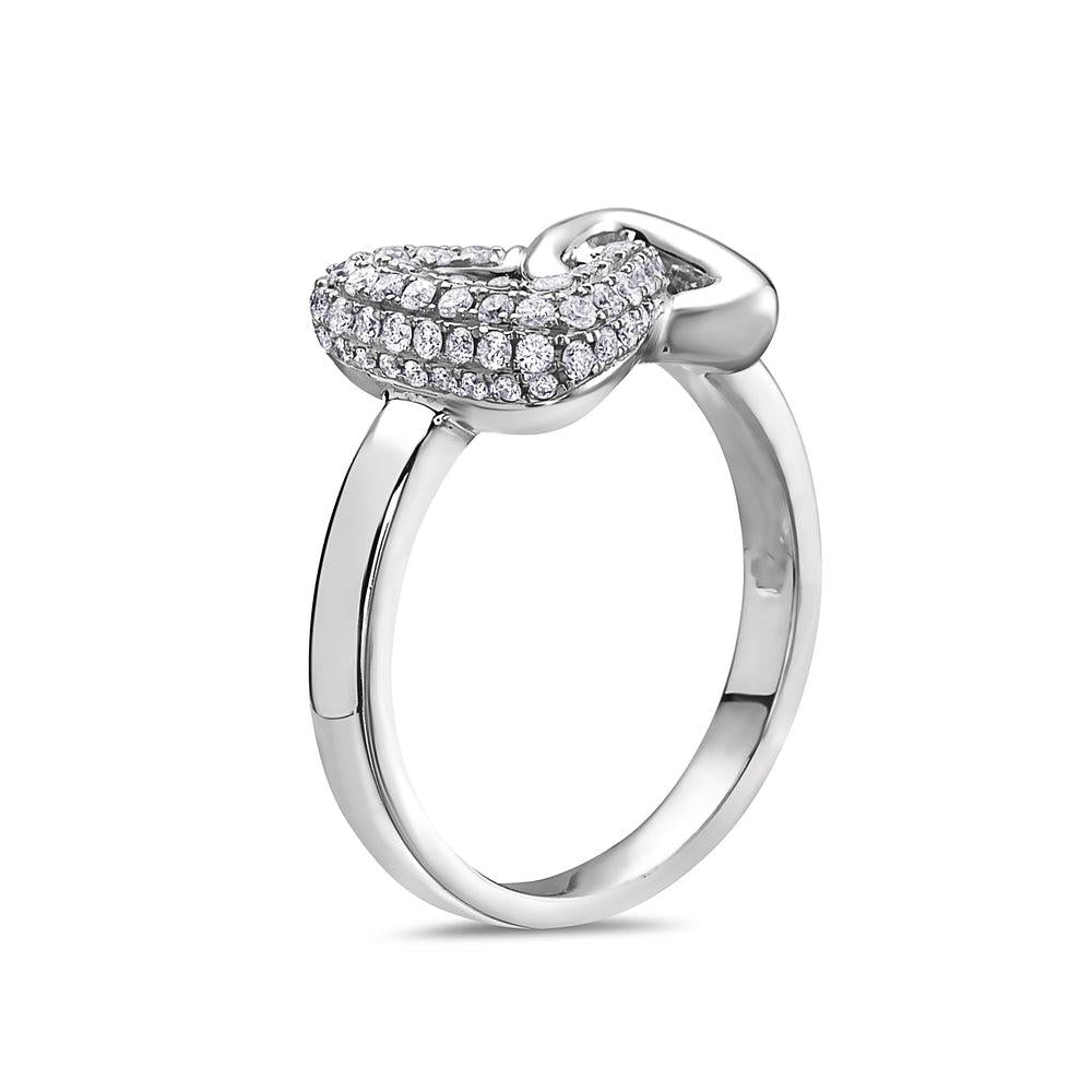 Ladies 18k White Gold Diamond 0.46 CT Right Hand Ring