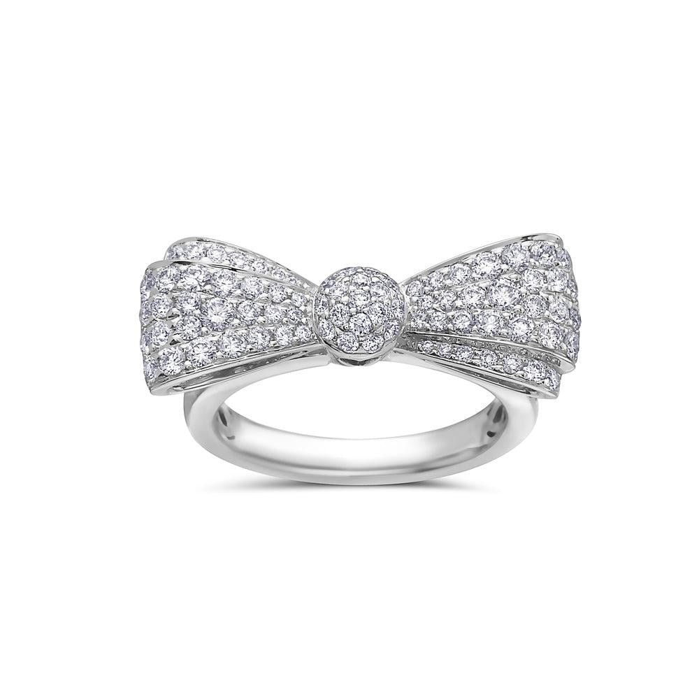 Ladies 18k White Gold Diamond 1.14CT Right Hand Ring