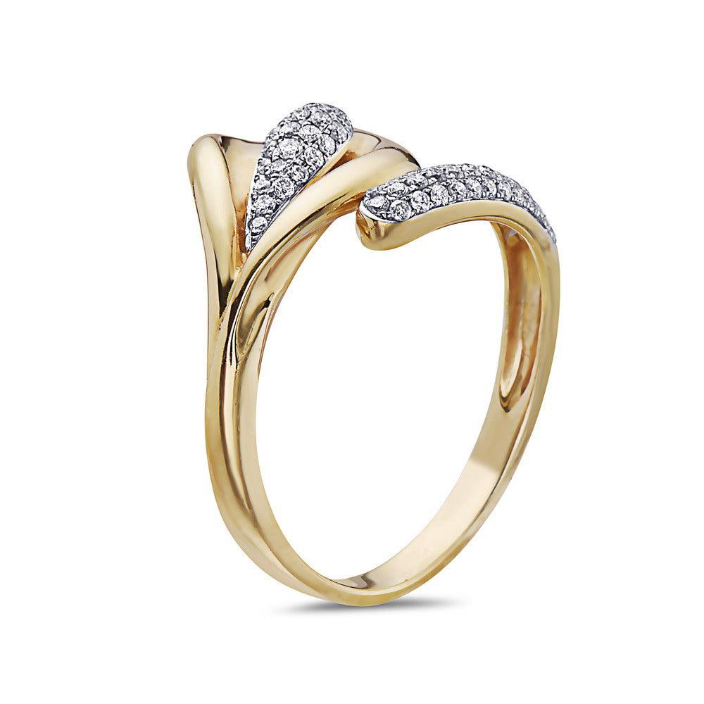 Ladies 18k Yellow Gold Diamond 0.50 CT Right Hand Ring