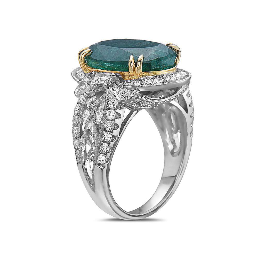 Ladies 18k White Gold Diamond 10.57 CT Fashion Ring