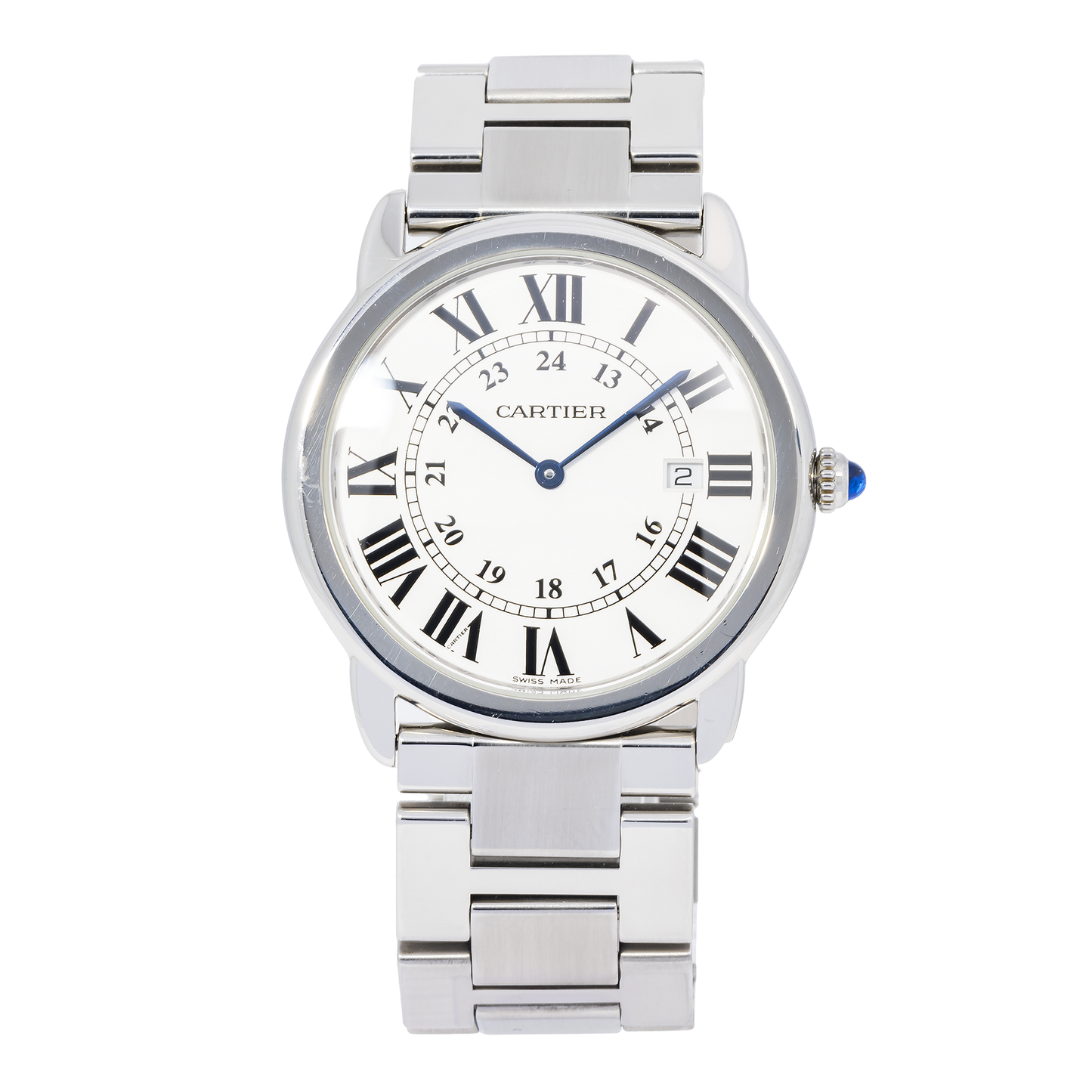 RONDE MUST DE CARTIER MEN’S WATCH 40 MM CA200095 WITH STAINLESS STEEL BRACELET